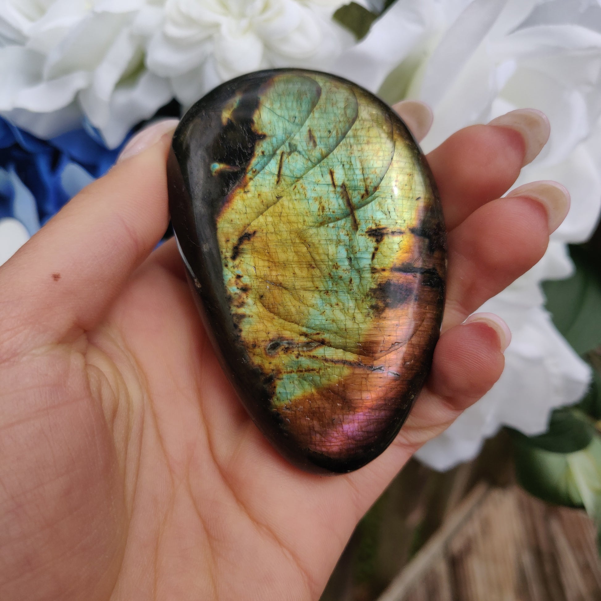 Labradorite Palm Stone (#58) - Simply Affinity