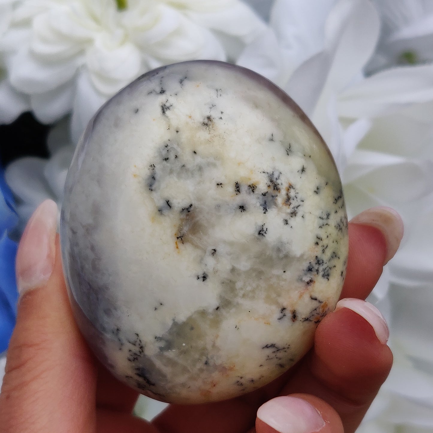 Purple Dendritic Opal  Palm Stone (#18)