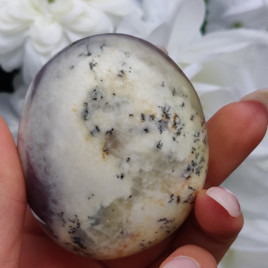 Purple Dendritic Opal  Palm Stone (#18)