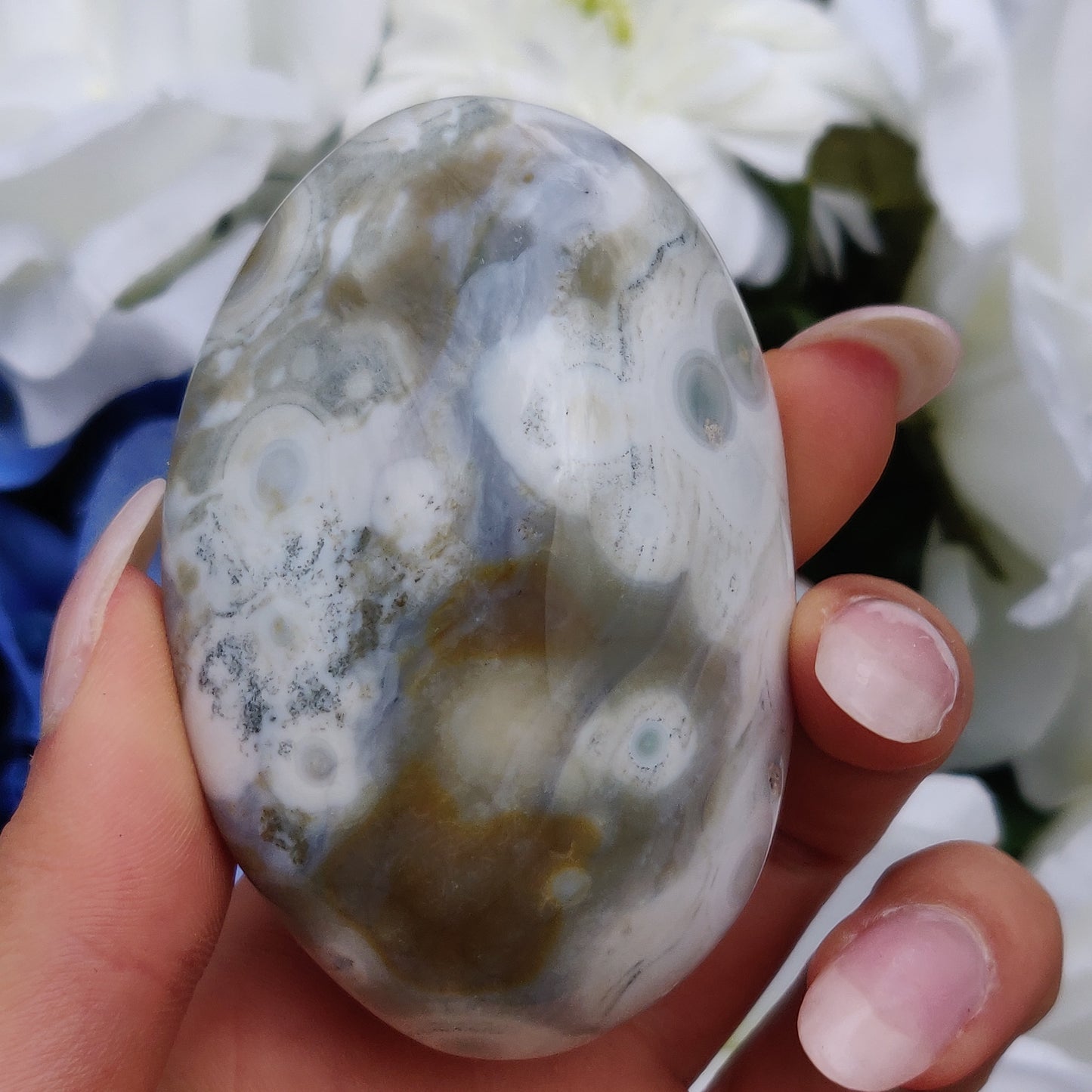 Ocean Jasper Palm Stone (#40)
