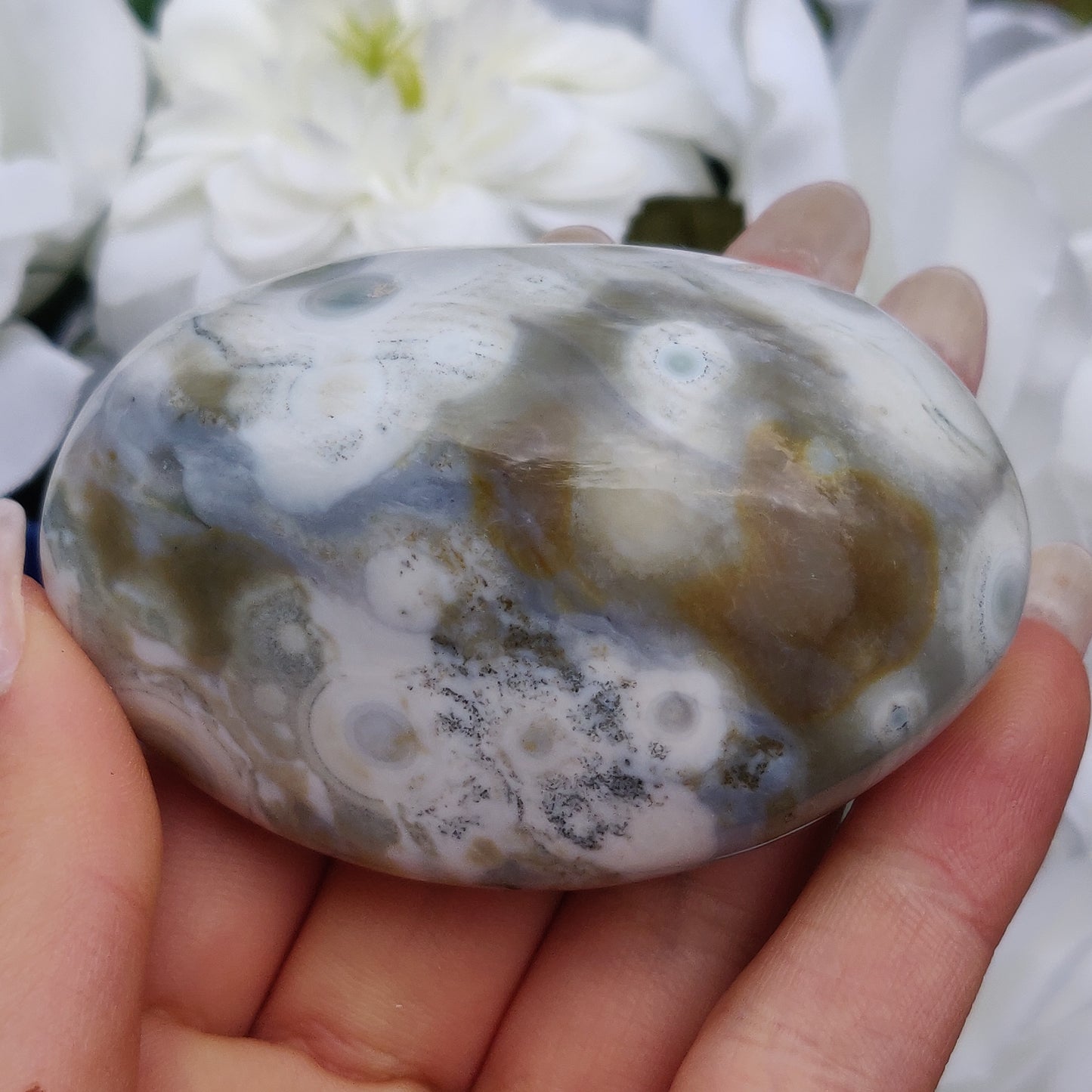 Ocean Jasper Palm Stone (#40)