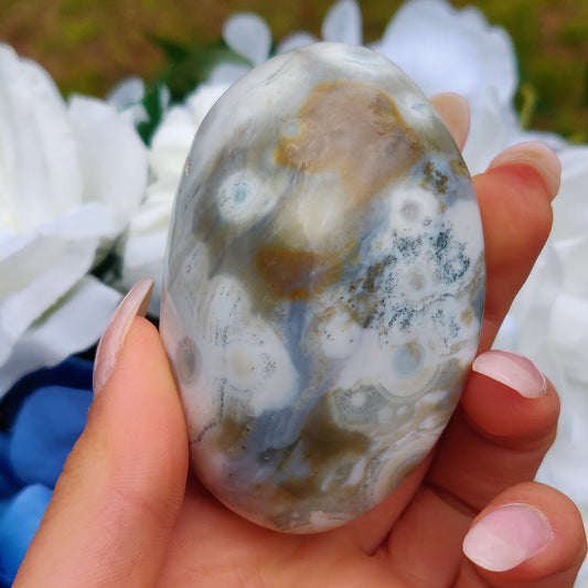 Ocean Jasper Palm Stone (#40)
