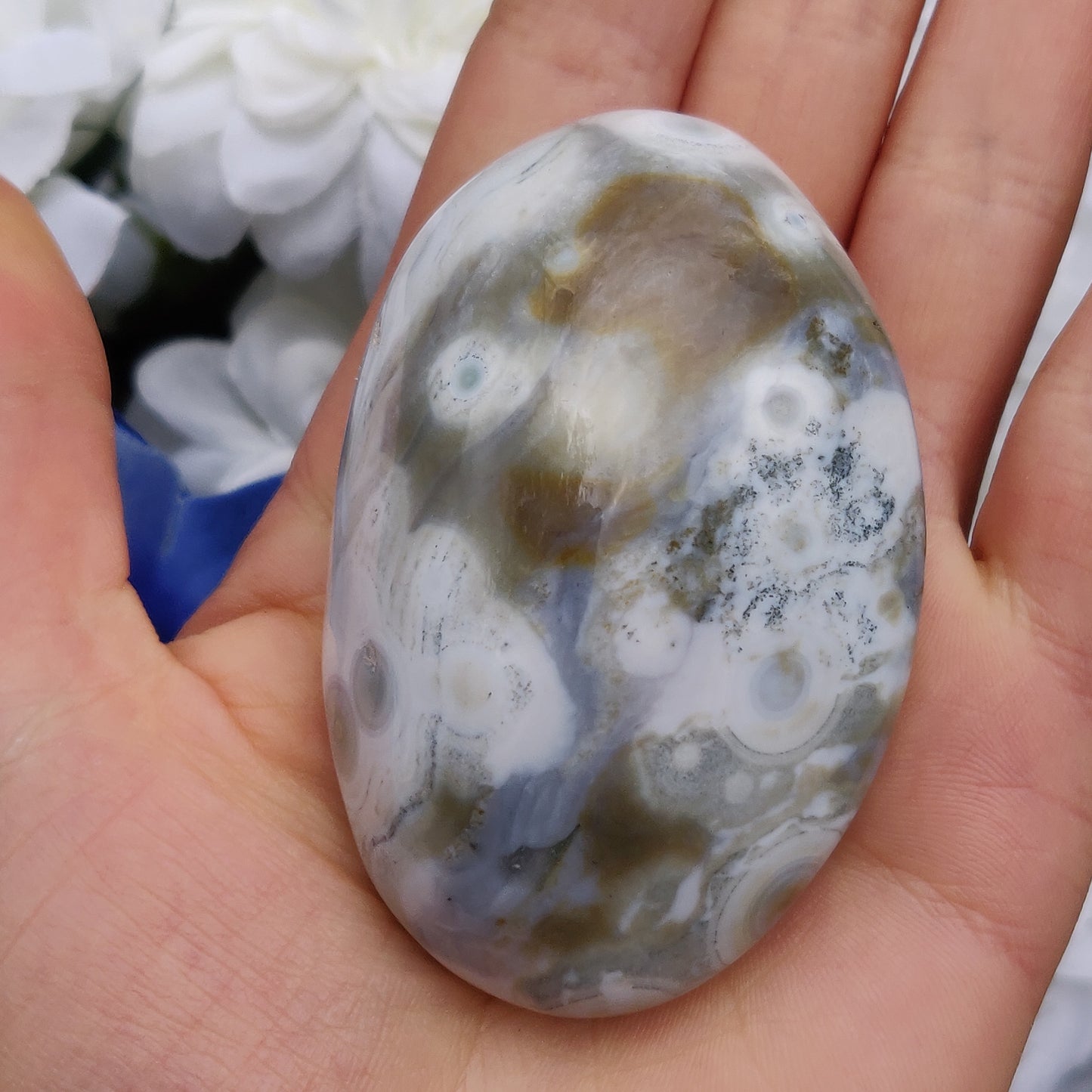 Ocean Jasper Palm Stone (#40)