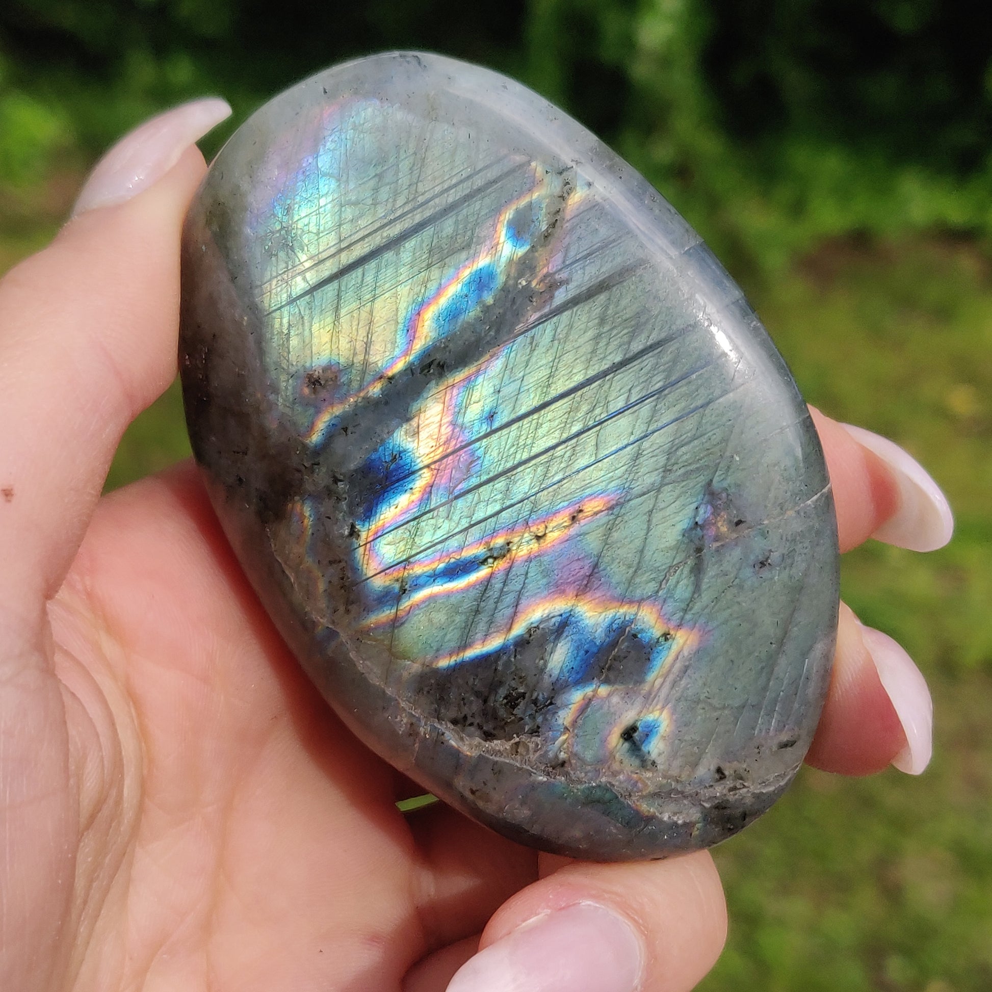 Labradorite Palm Stone (#229) - Simply Affinity