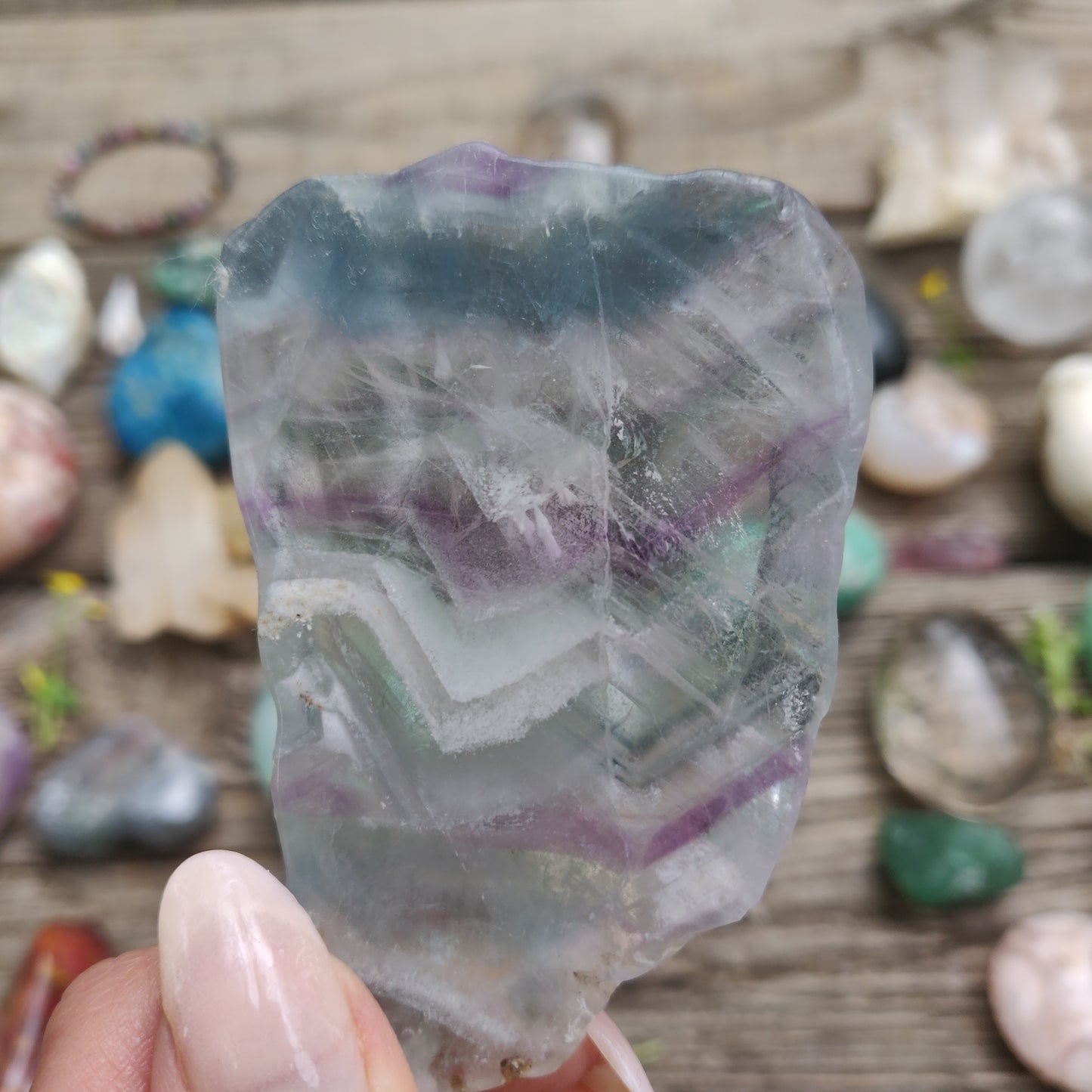 Fluorite Slab, Rainbow Fluorite Slab (#9)