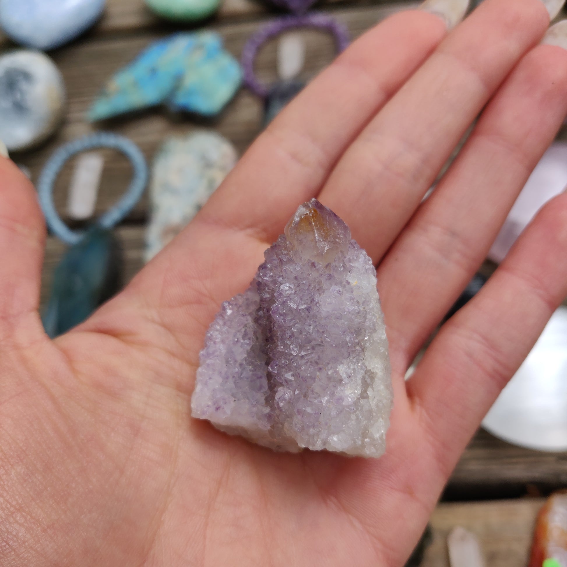 Amethyst Spirit Quartz Point, Amethyst Cactus Quartz (#1) - Simply Affinity
