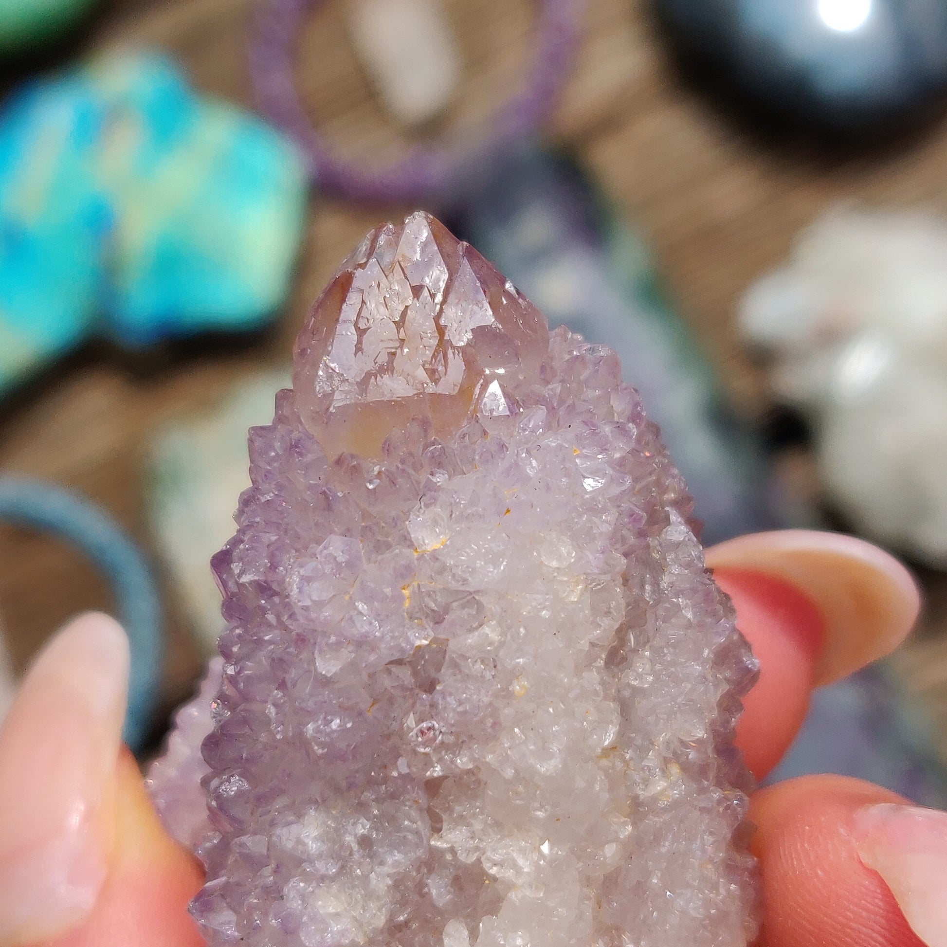 Amethyst Spirit Quartz Point, Amethyst Cactus Quartz (#1) - Simply Affinity