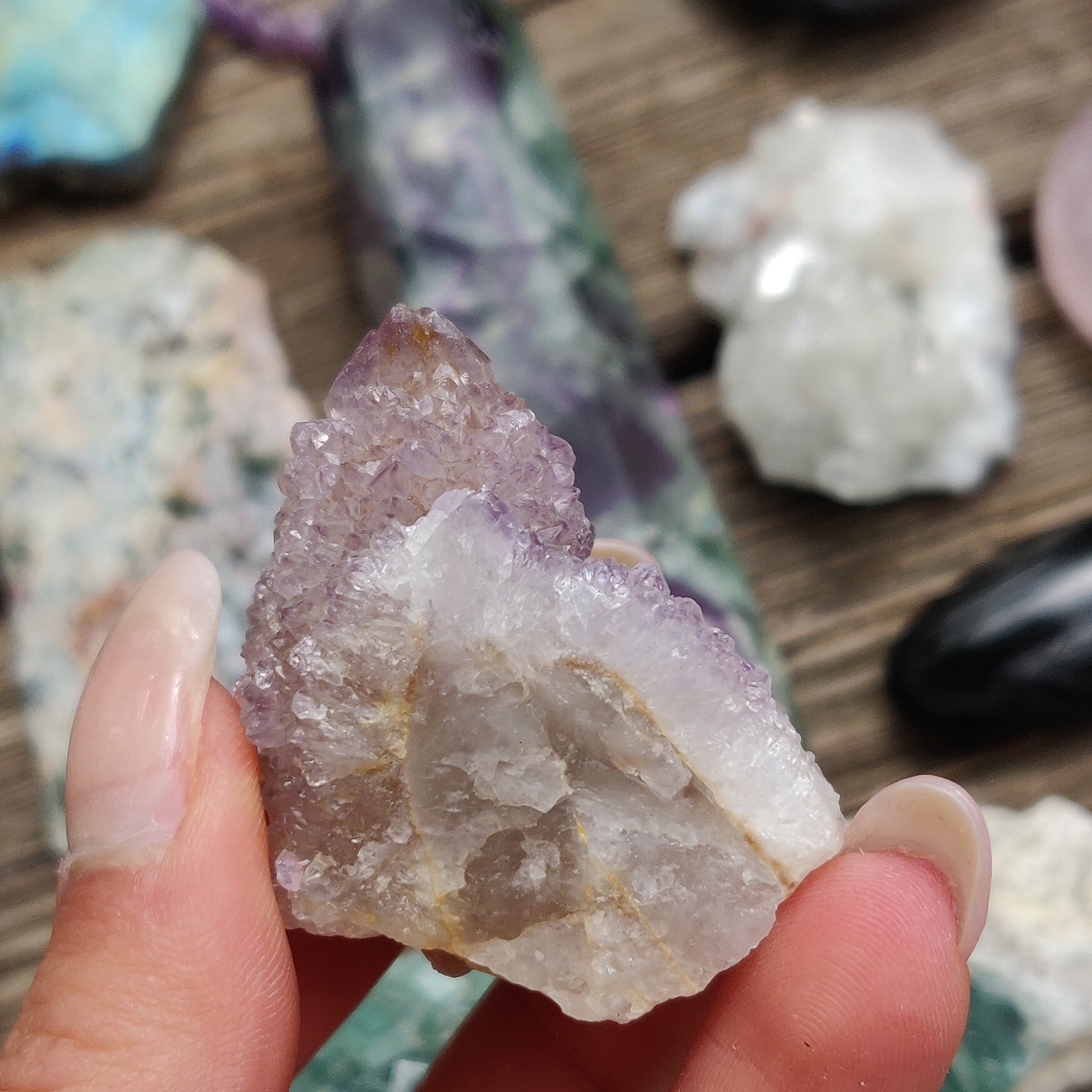 Amethyst Spirit Quartz Point, Amethyst Cactus Quartz (#1) - Simply Affinity