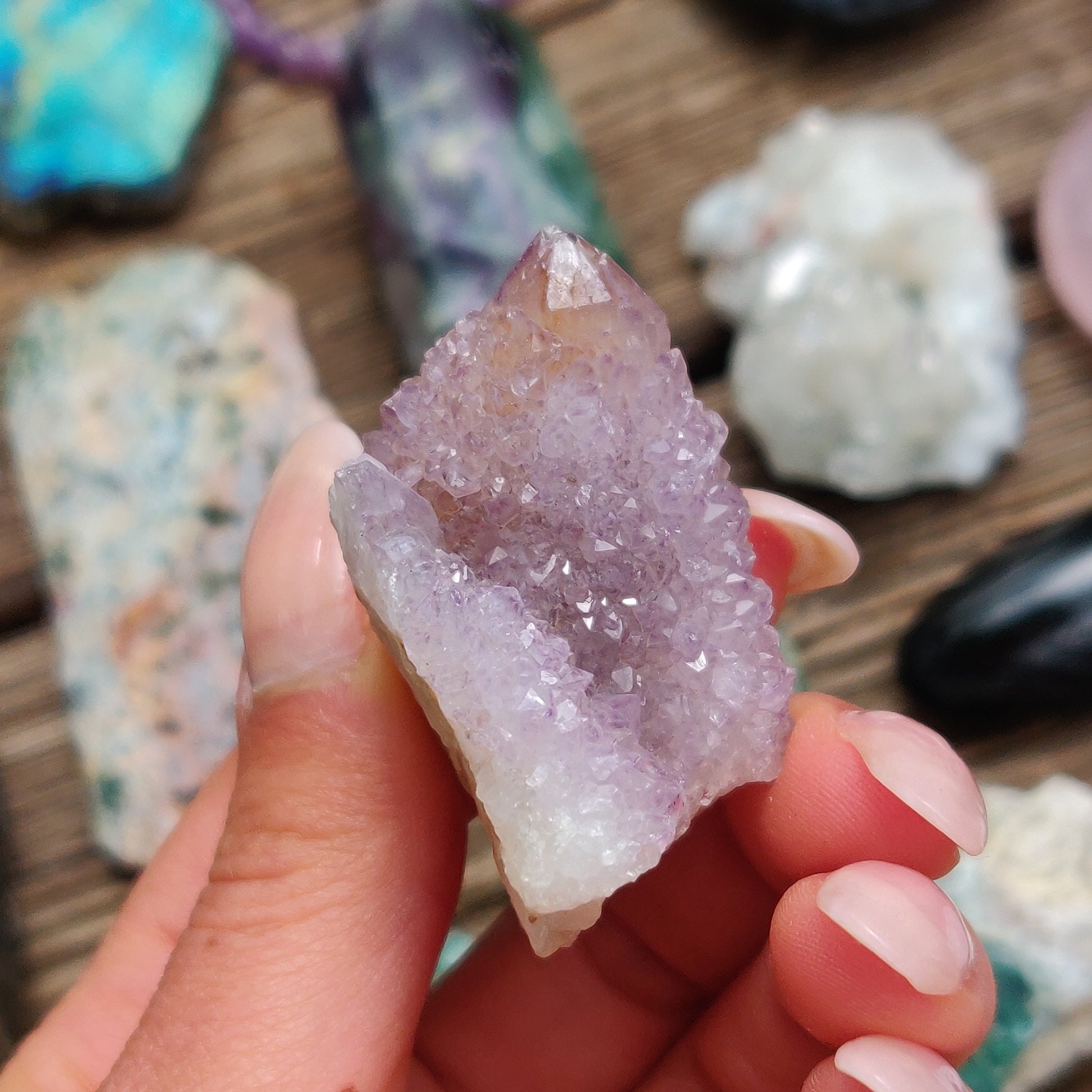 Amethyst Spirit Quartz Point, Amethyst Cactus Quartz (#1) - Simply Affinity