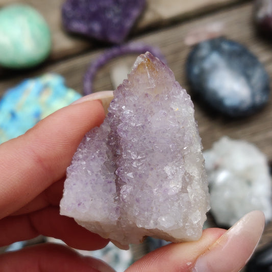 Amethyst Spirit Quartz Point, Amethyst Cactus Quartz (#1) - Simply Affinity