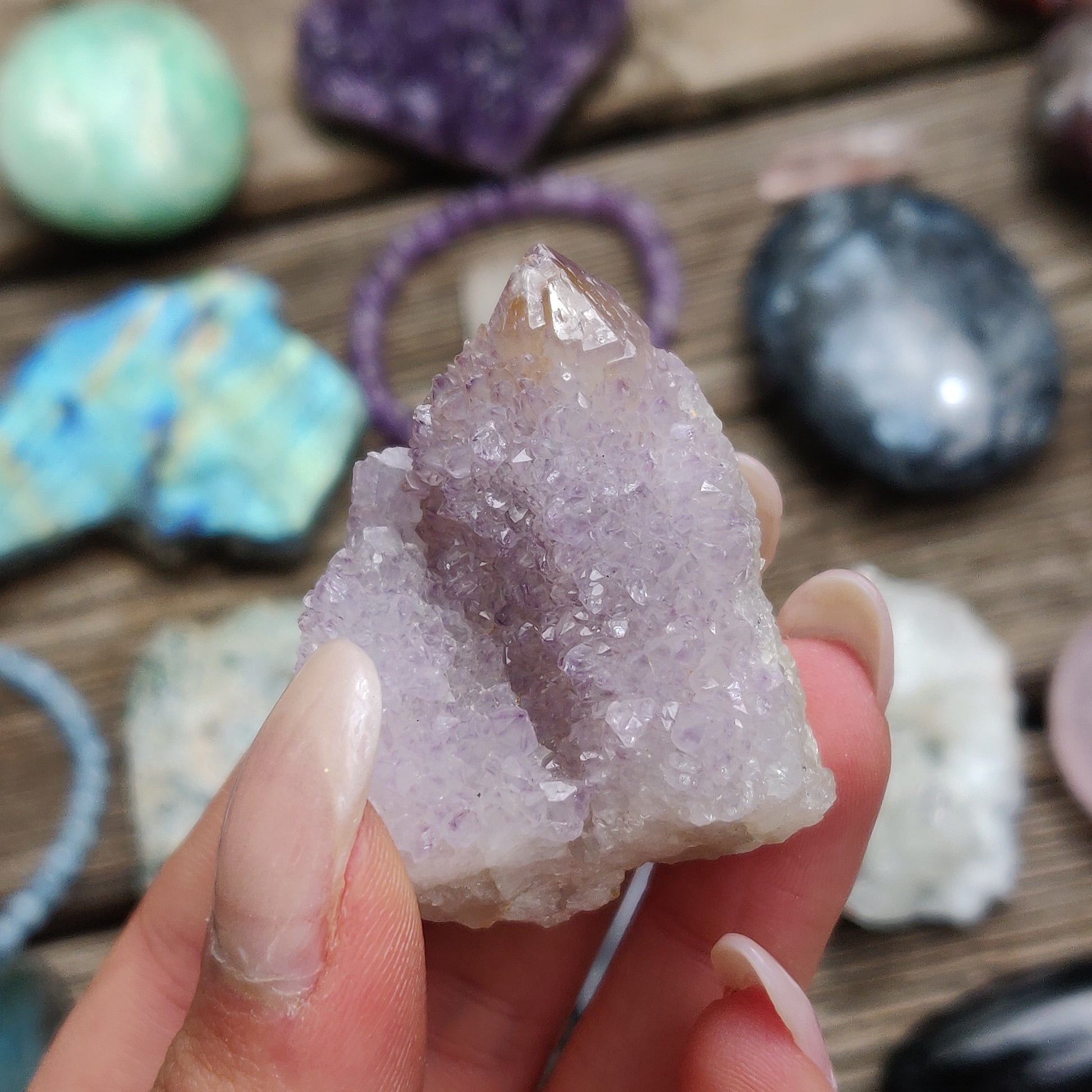 Amethyst Spirit Quartz Point, Amethyst Cactus Quartz (#1) - Simply Affinity