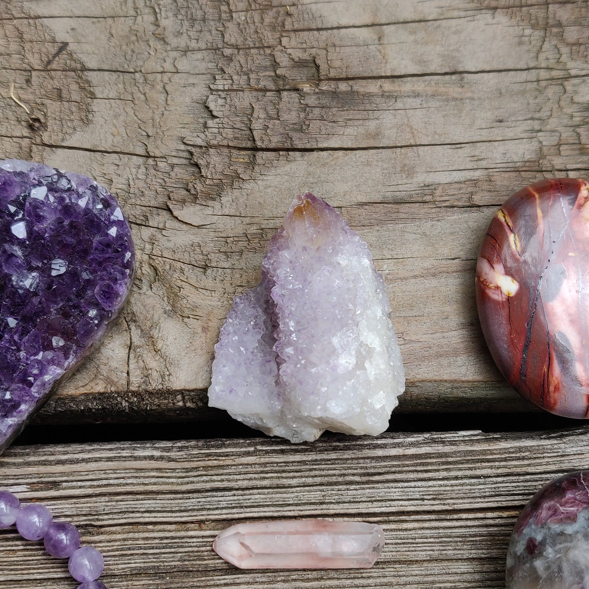 Amethyst Spirit Quartz Point, Amethyst Cactus Quartz (#1) - Simply Affinity