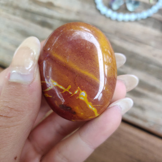 Mookaite Palm Stone, Australian Mookaite Pocket Stone (#2)