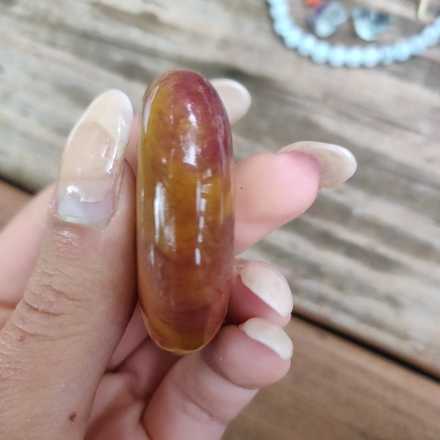 Mookaite Palm Stone, Australian Mookaite Pocket Stone (#2)