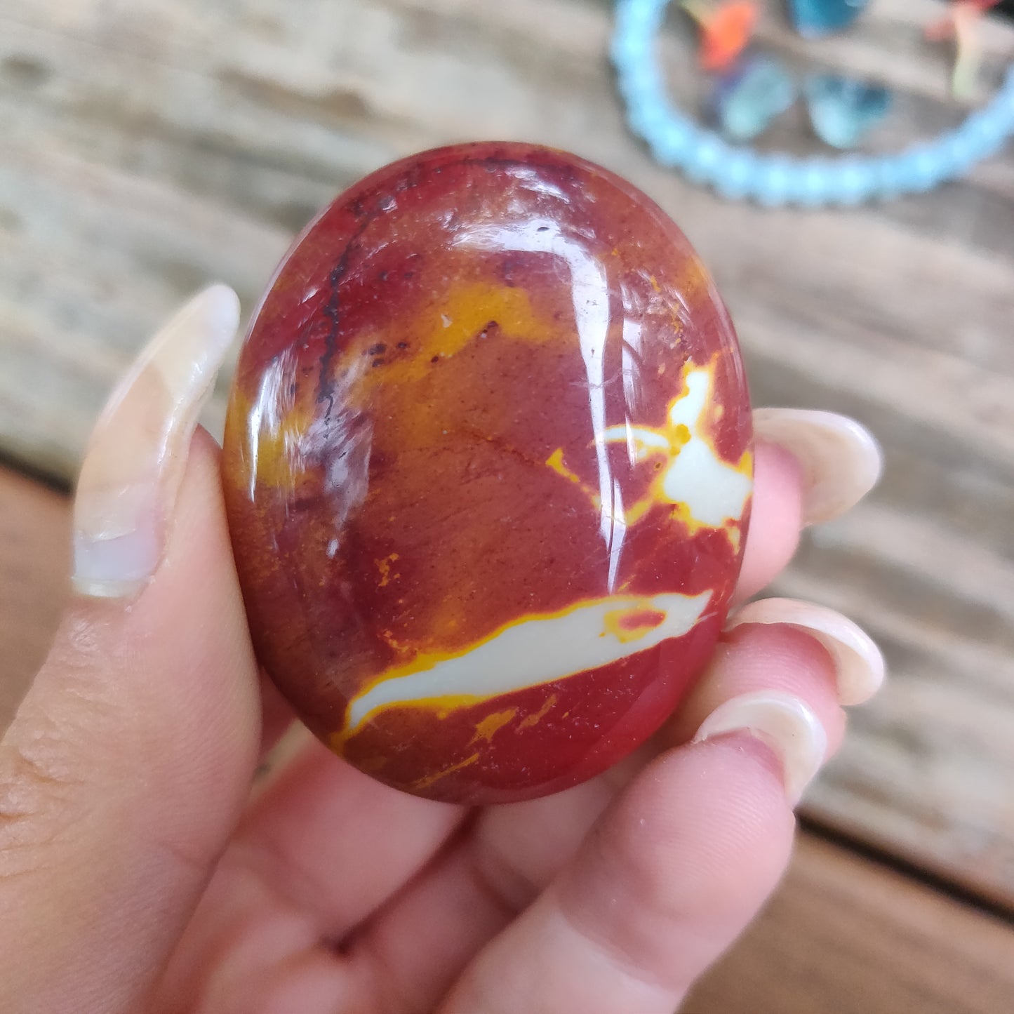 Mookaite Palm Stone, Australian Mookaite Pocket Stone (#2)