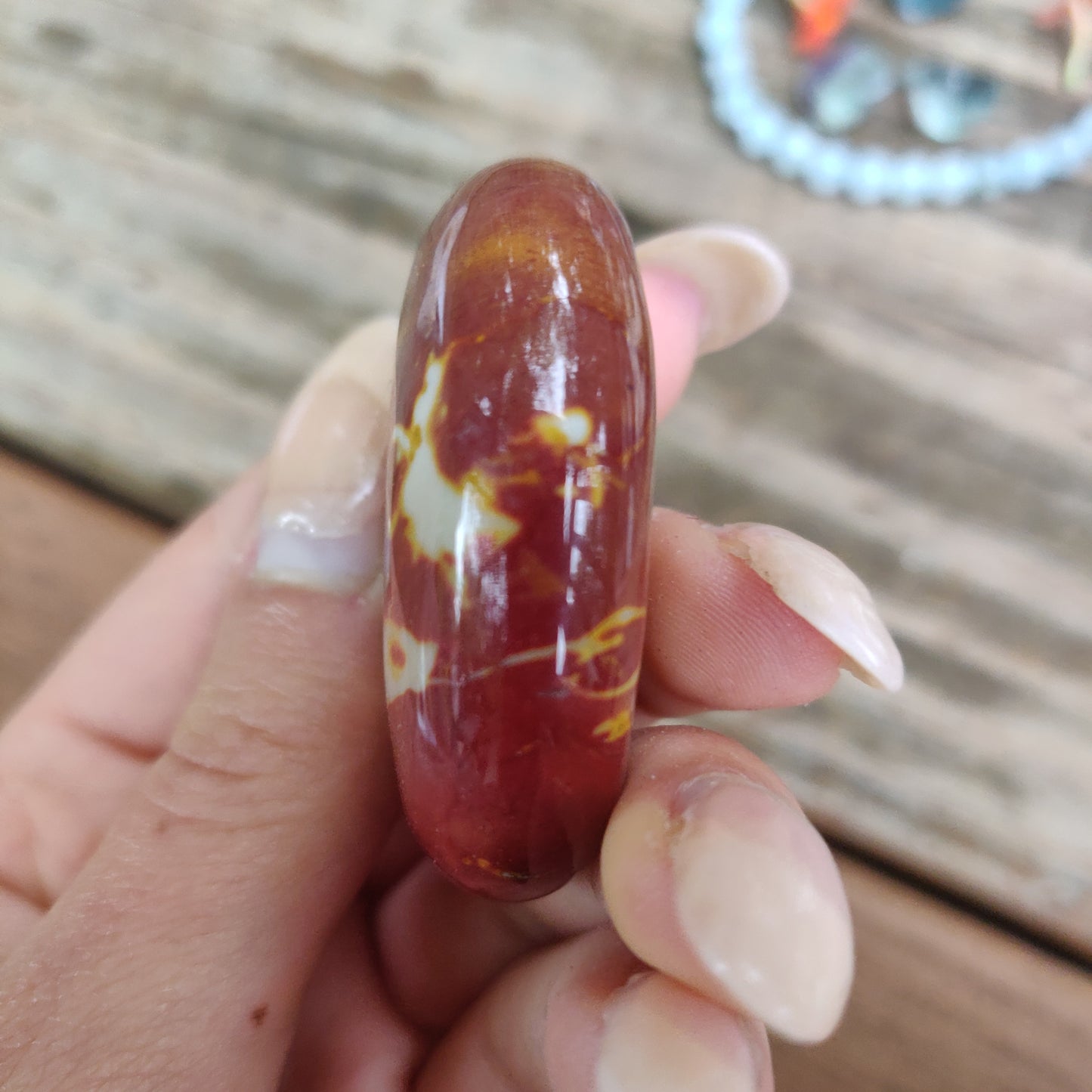 Mookaite Palm Stone, Australian Mookaite Pocket Stone (#2)
