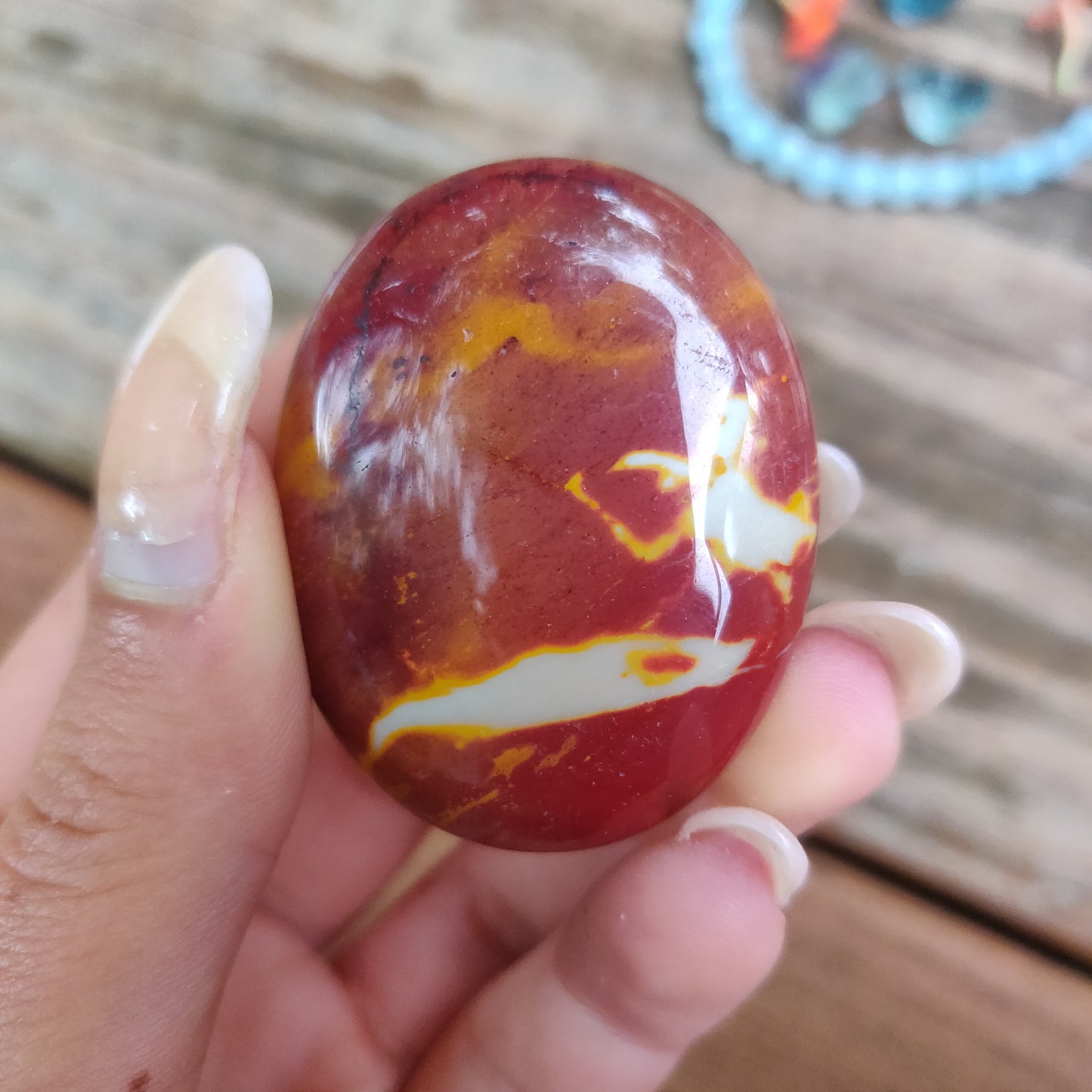Mookaite Palm Stone, Australian Mookaite Pocket Stone (#2)