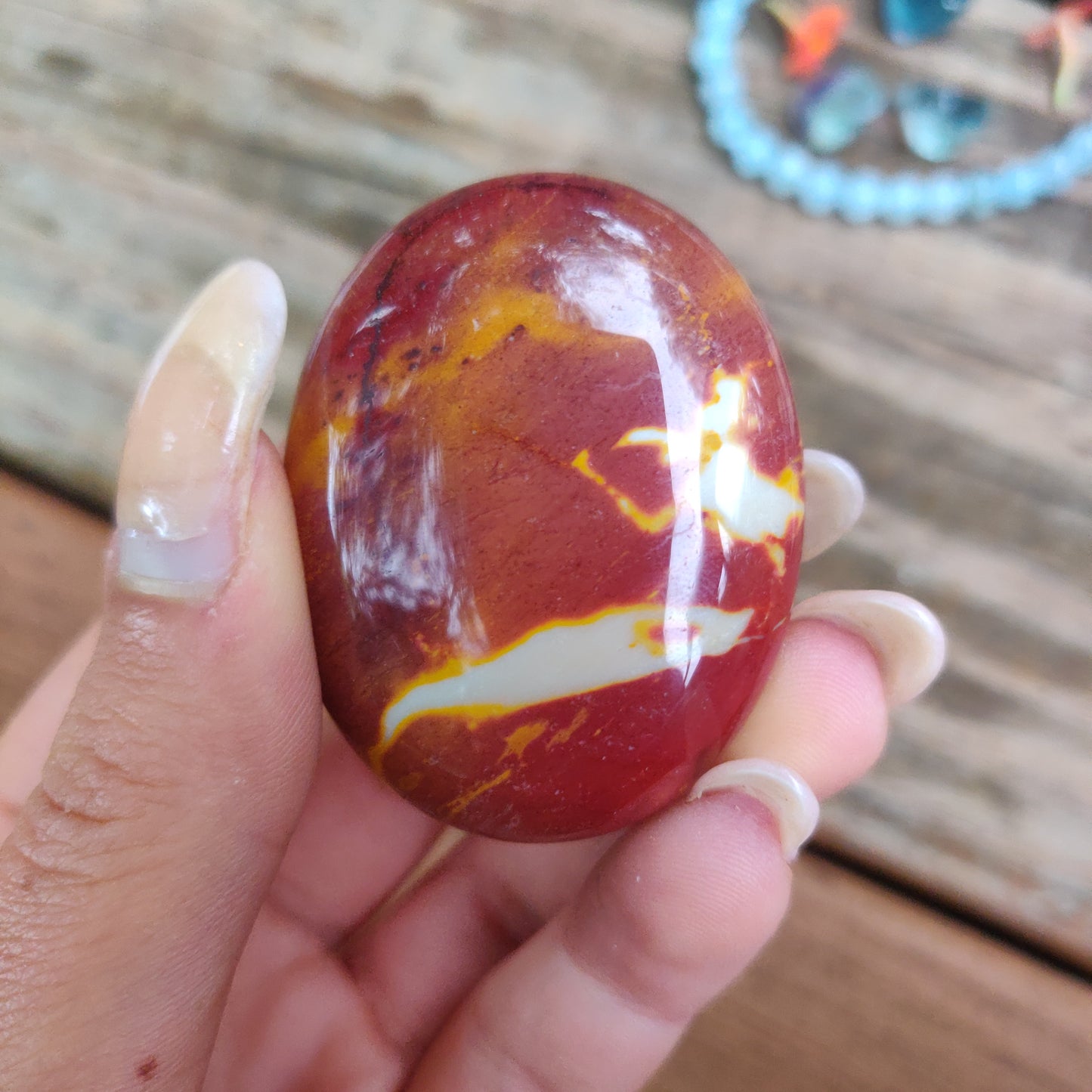 Mookaite Palm Stone, Australian Mookaite Pocket Stone (#2)