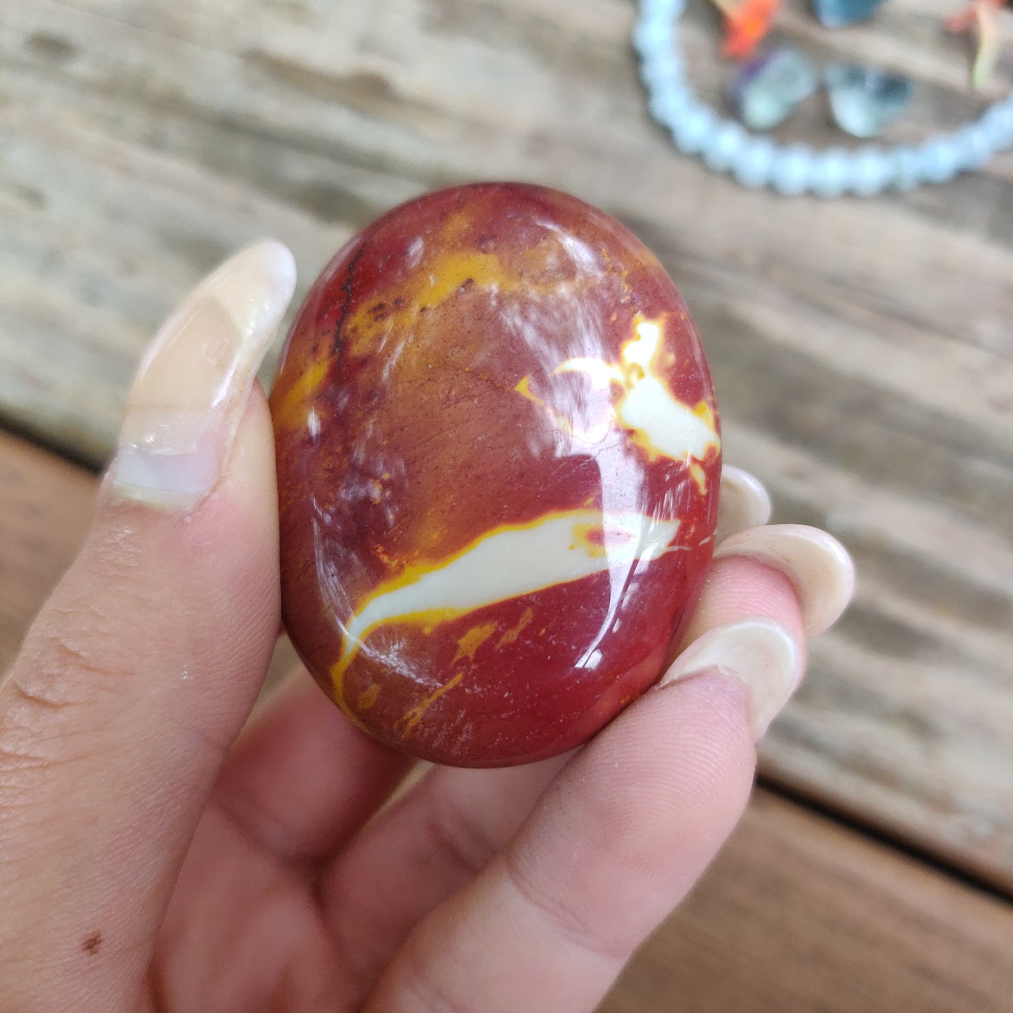Mookaite Palm Stone, Australian Mookaite Pocket Stone (#2)