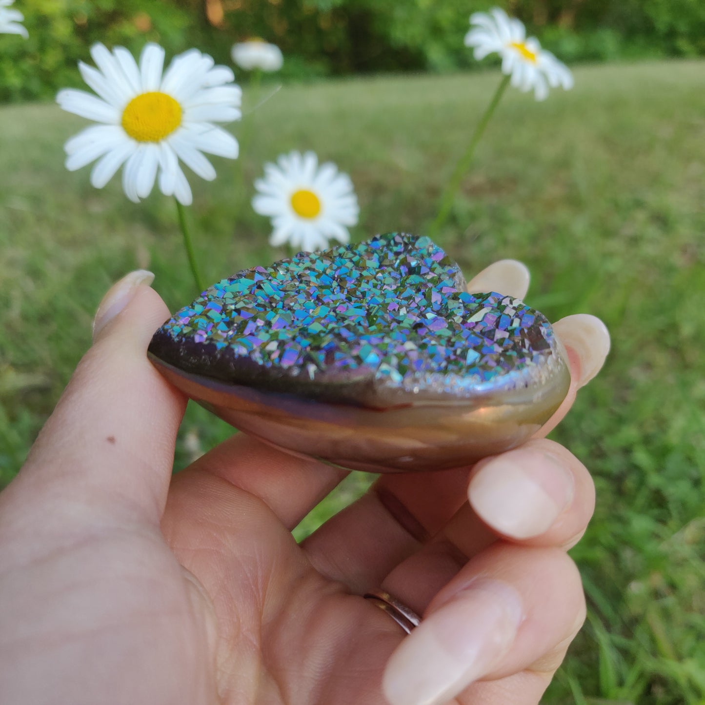 Titanium Amethyst Heart (#5)