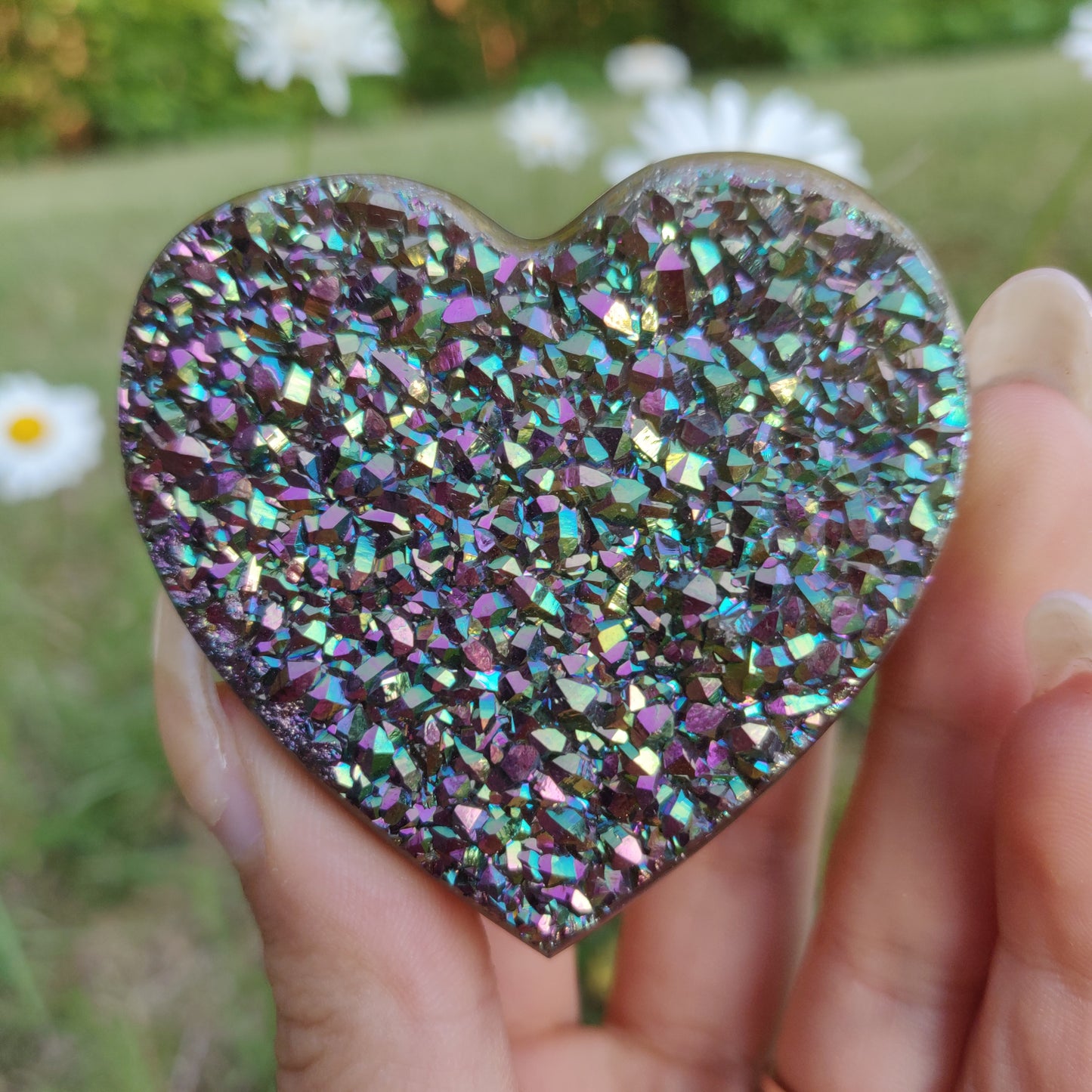 Titanium Amethyst Heart (#5)