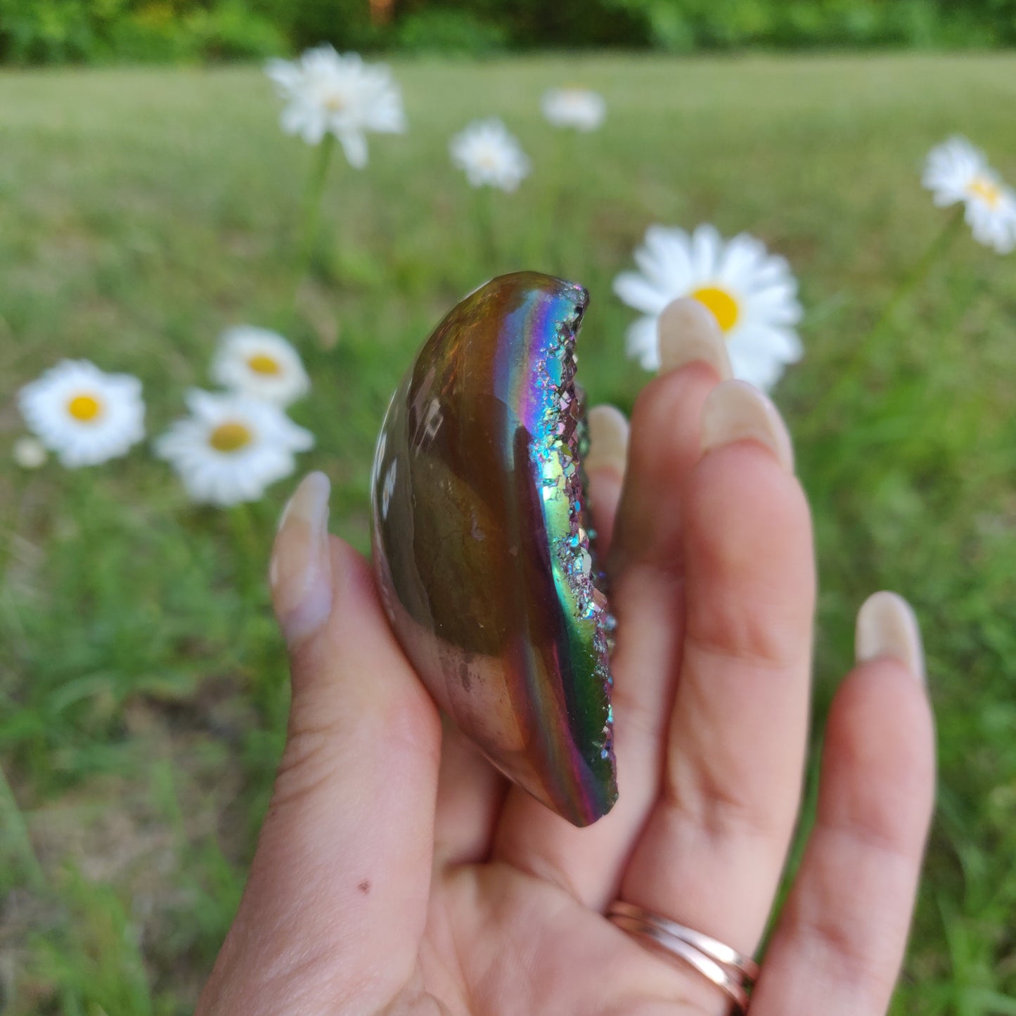 Titanium Amethyst Heart (#5)