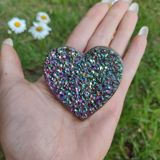 Titanium Amethyst Heart (#5)
