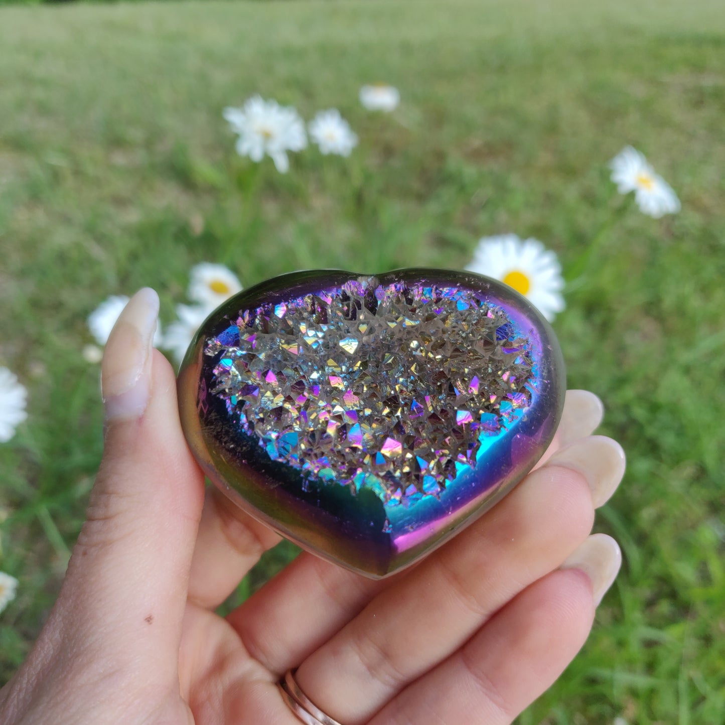 Titanium Amethyst Heart (#7)