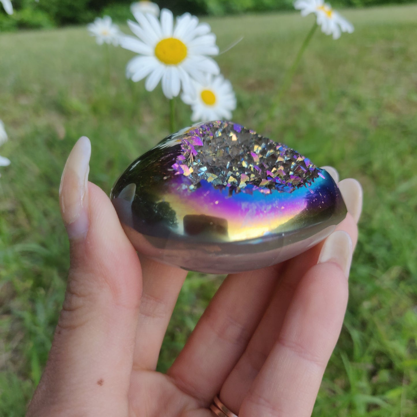 Titanium Amethyst Heart (#7)