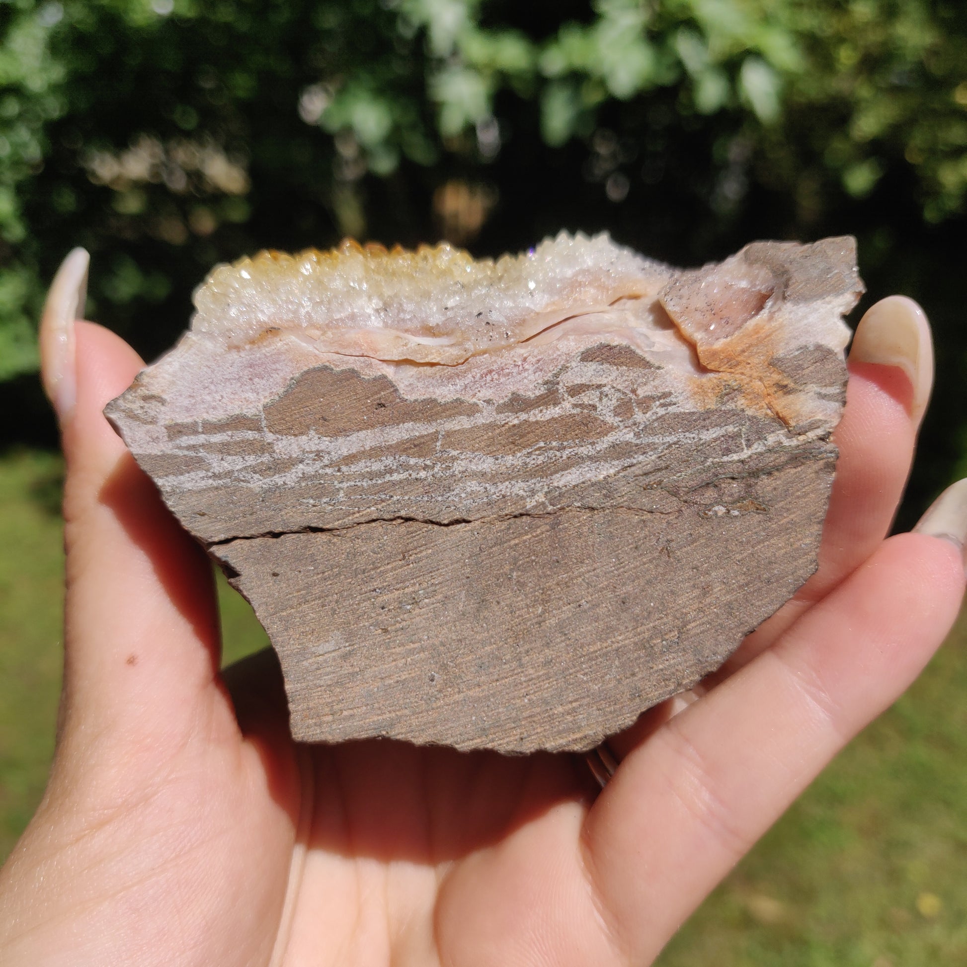 Citrine Geode Free Form, Cut Base (#1) - Simply Affinity
