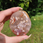 Flower Agate Palm Stone (#37)