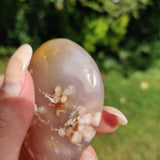 Flower Agate Palm Stone (#37)