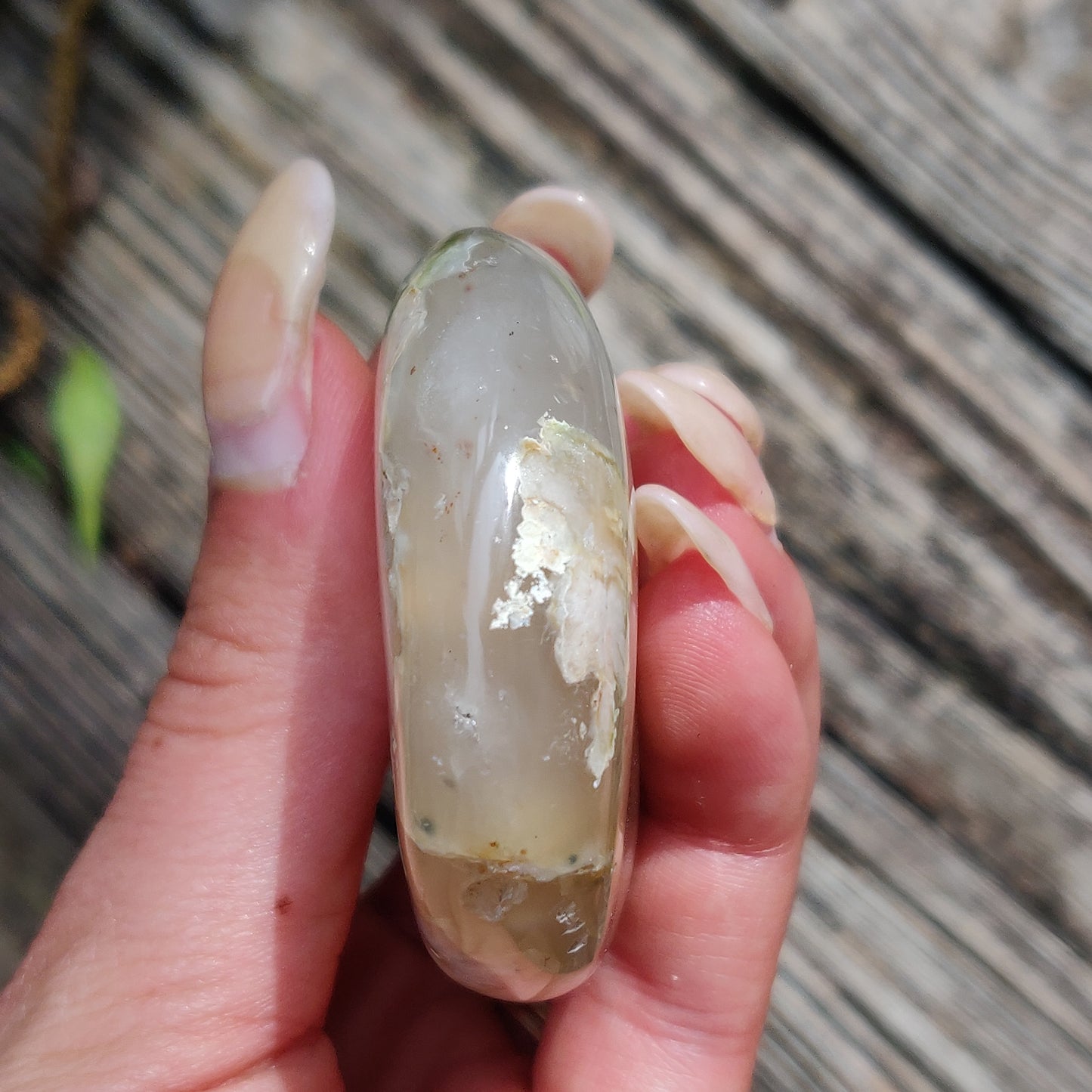 Flower Agate Palm Stone (#40)
