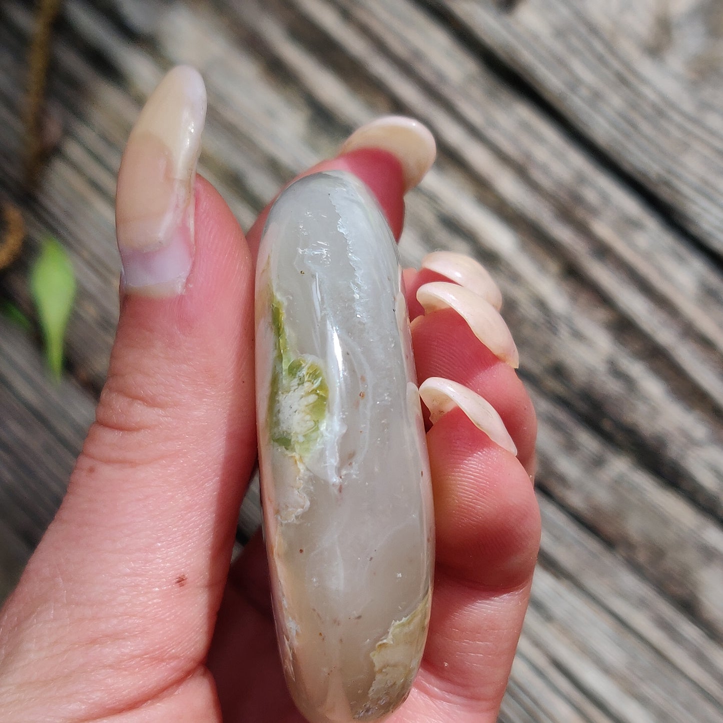 Flower Agate Palm Stone (#40)