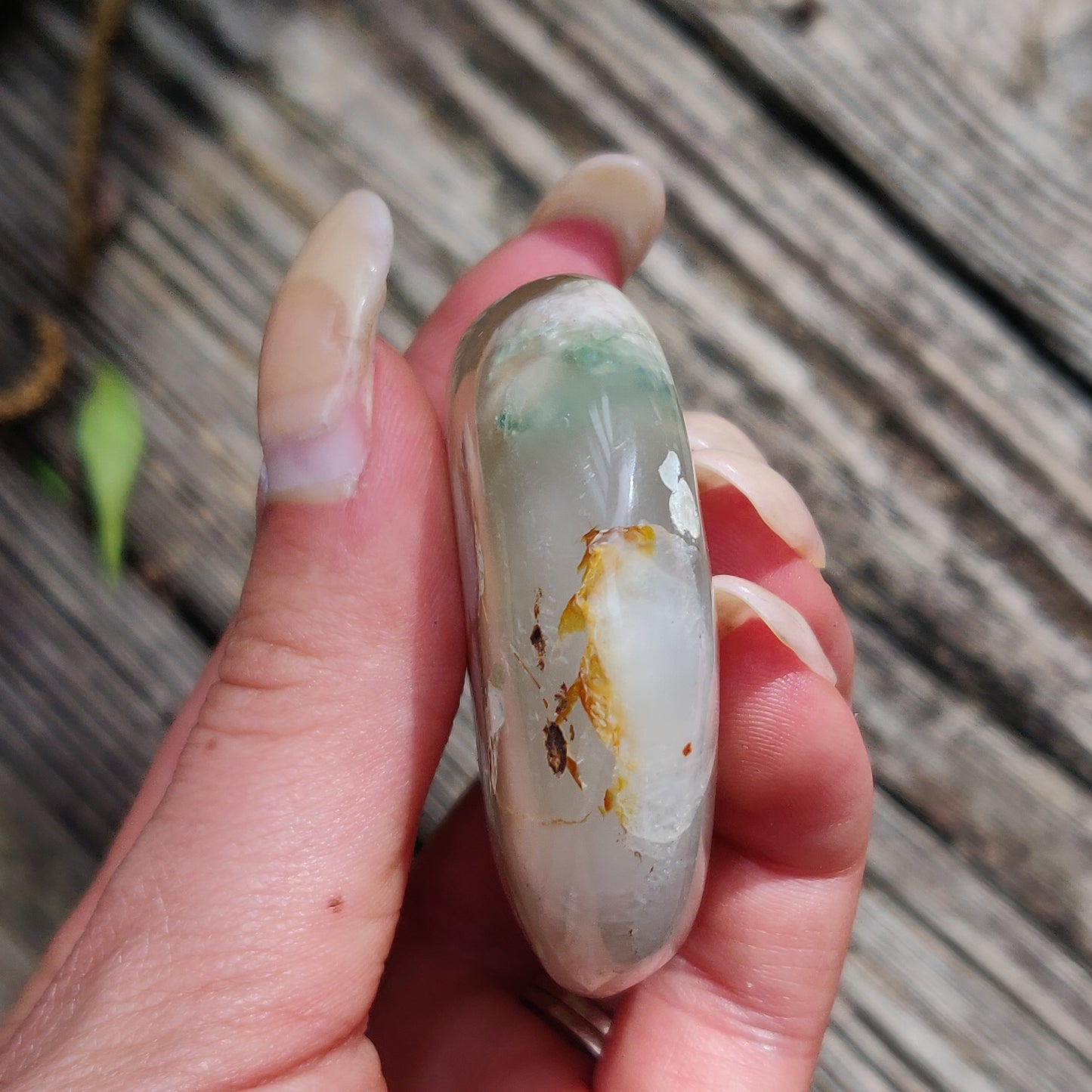 Flower Agate Palm Stone (#40)