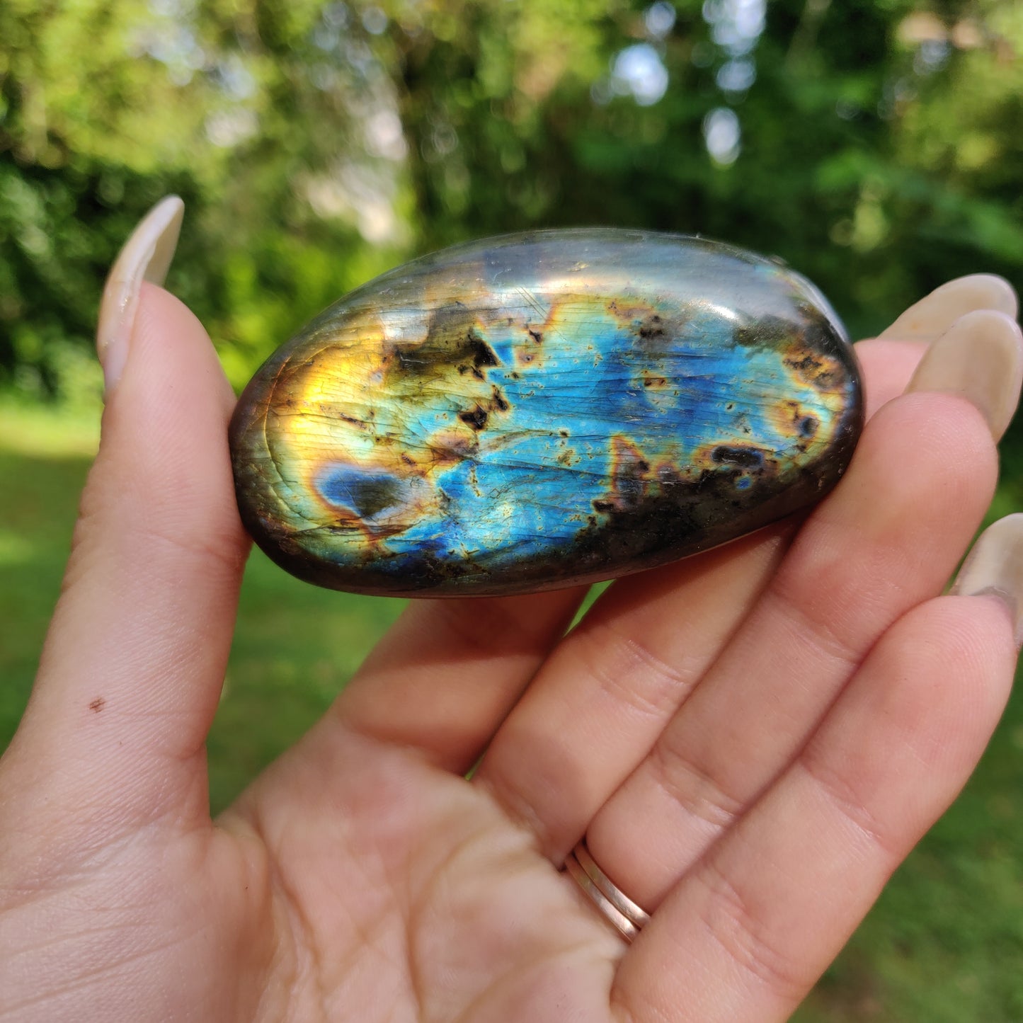 Labradorite Palm Stone (#33)