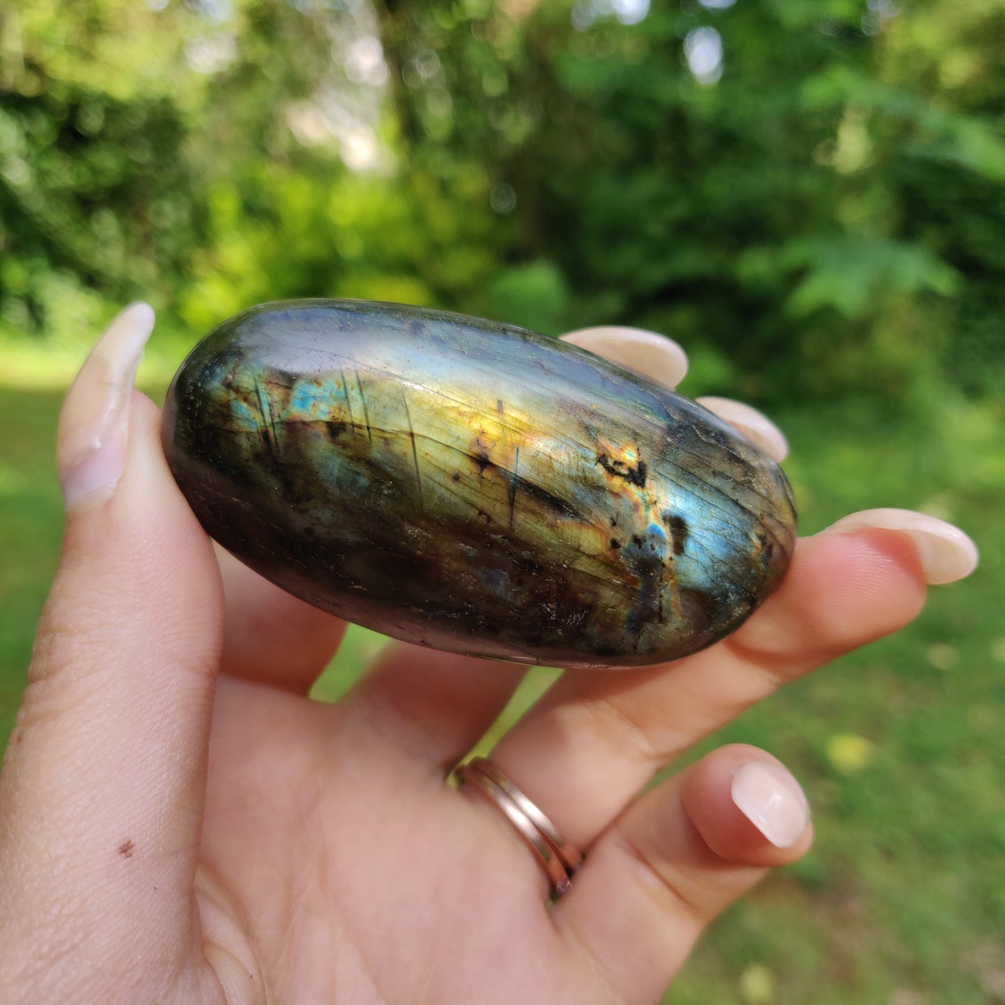 Labradorite Palm Stone (#33)
