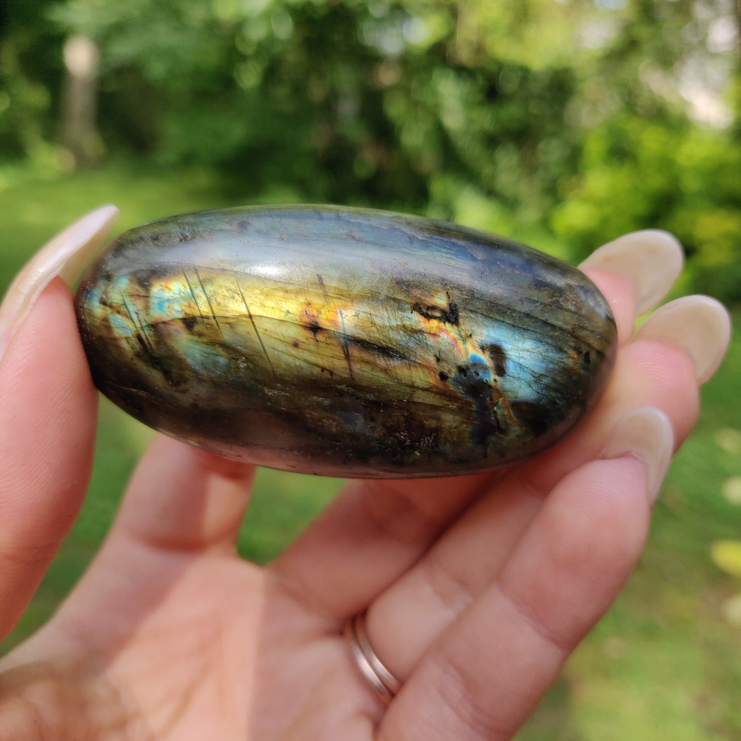 Labradorite Palm Stone (#33)