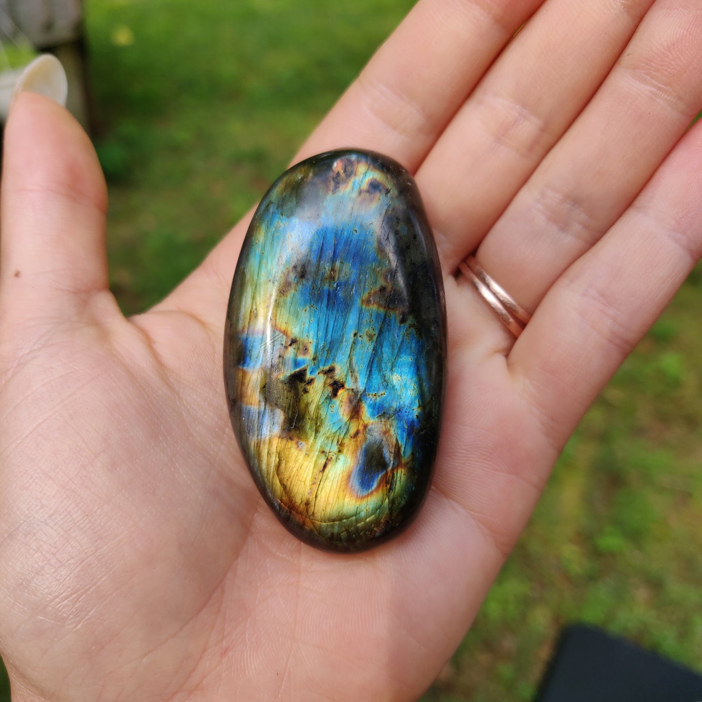 Labradorite Palm Stone (#33)