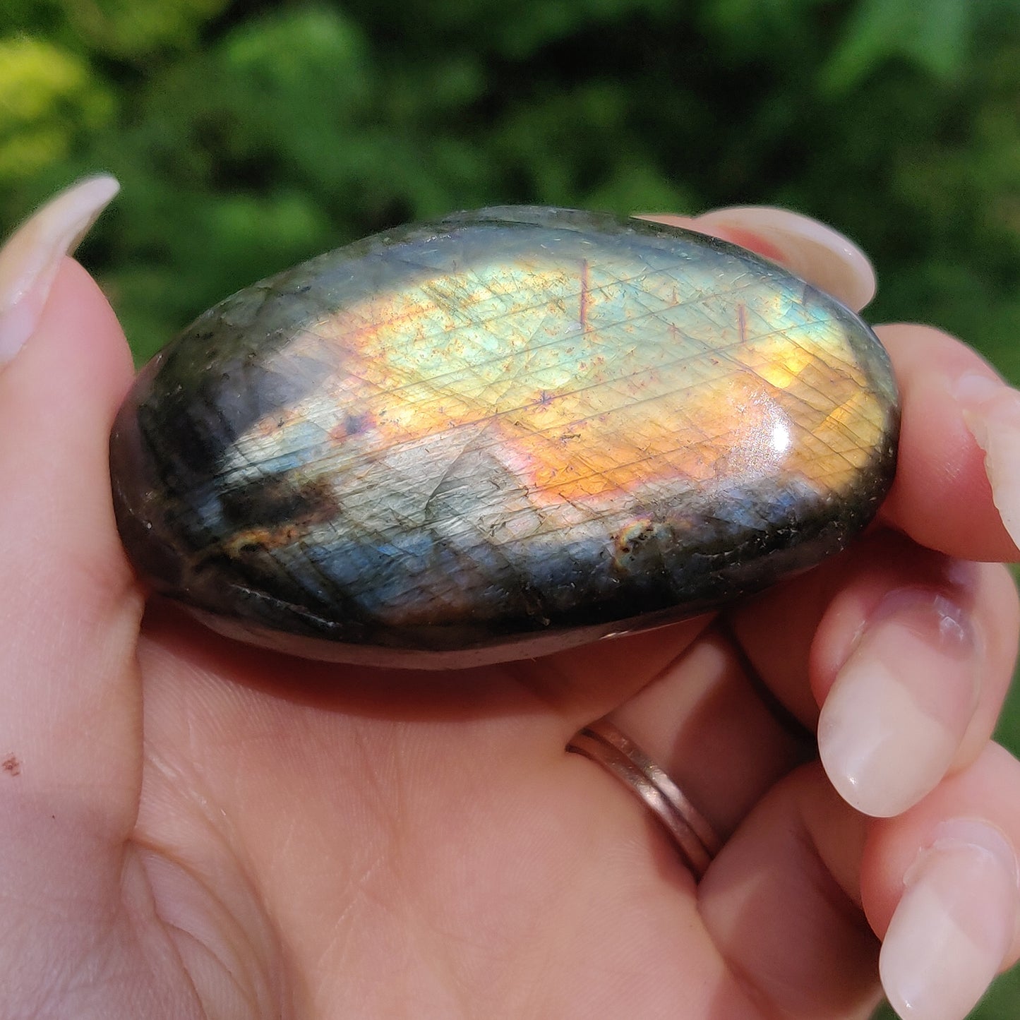 Labradorite Palm Stone (#143)