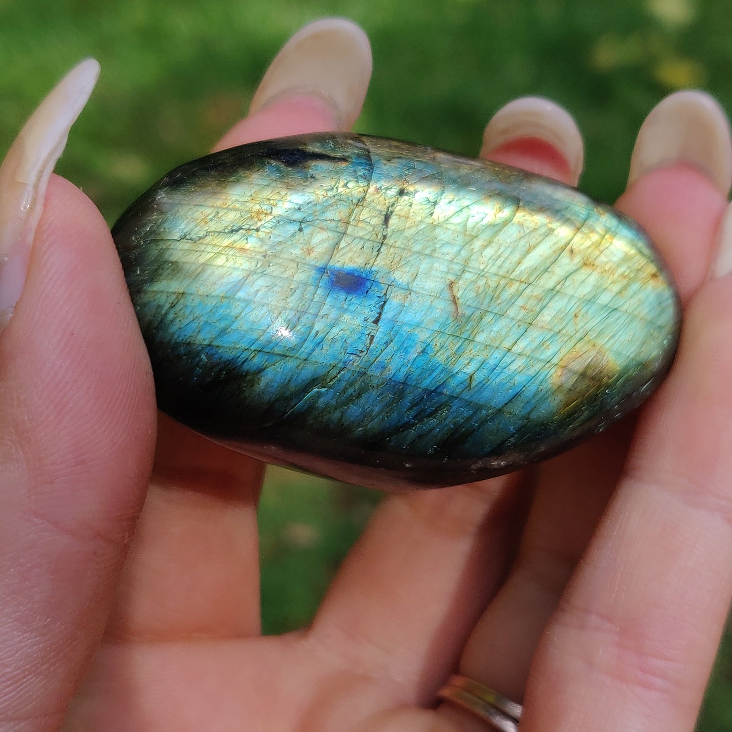 Labradorite Palm Stone (#143)