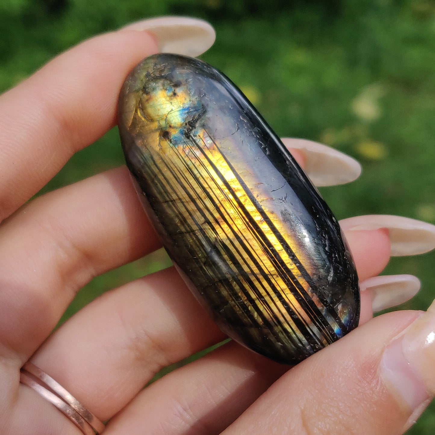 Labradorite Palm Stone (#177)
