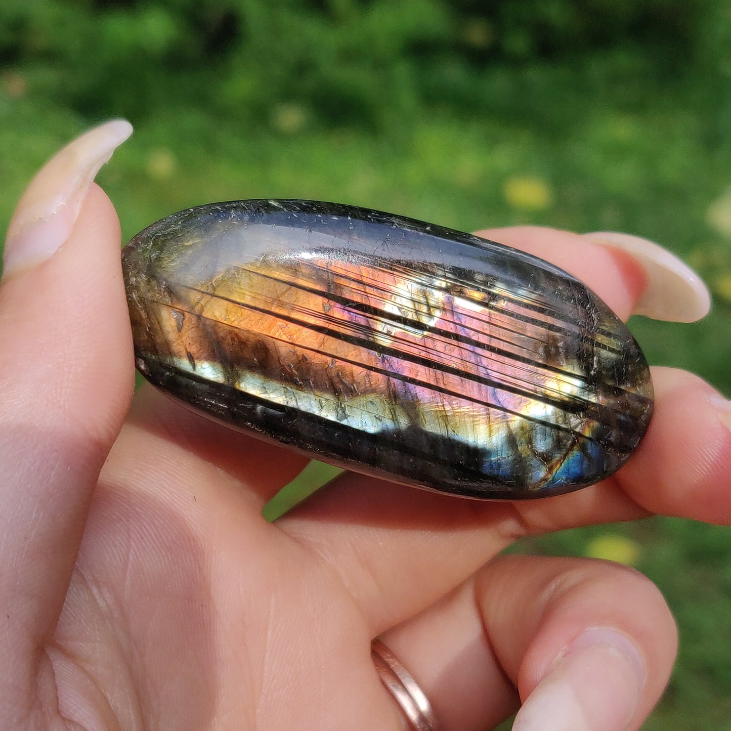 Labradorite Palm Stone (#177)