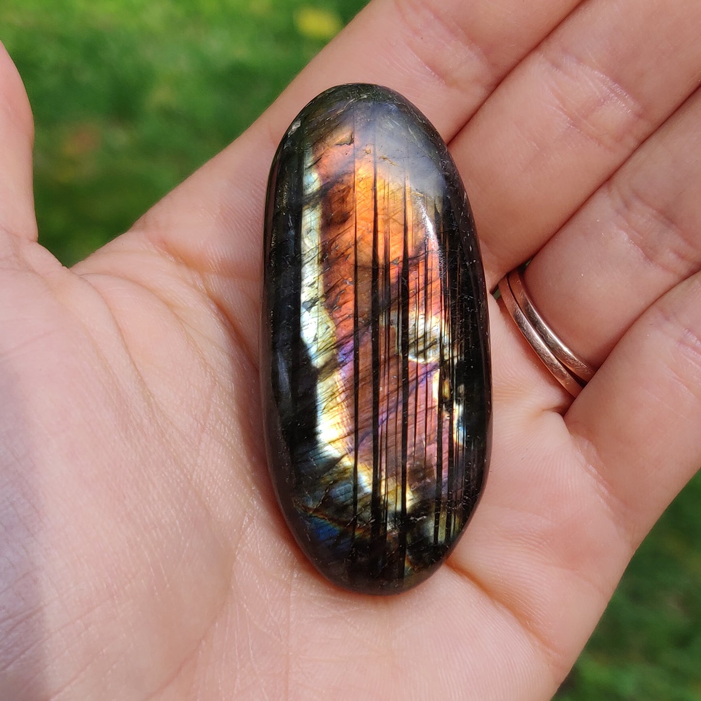 Labradorite Palm Stone (#177)