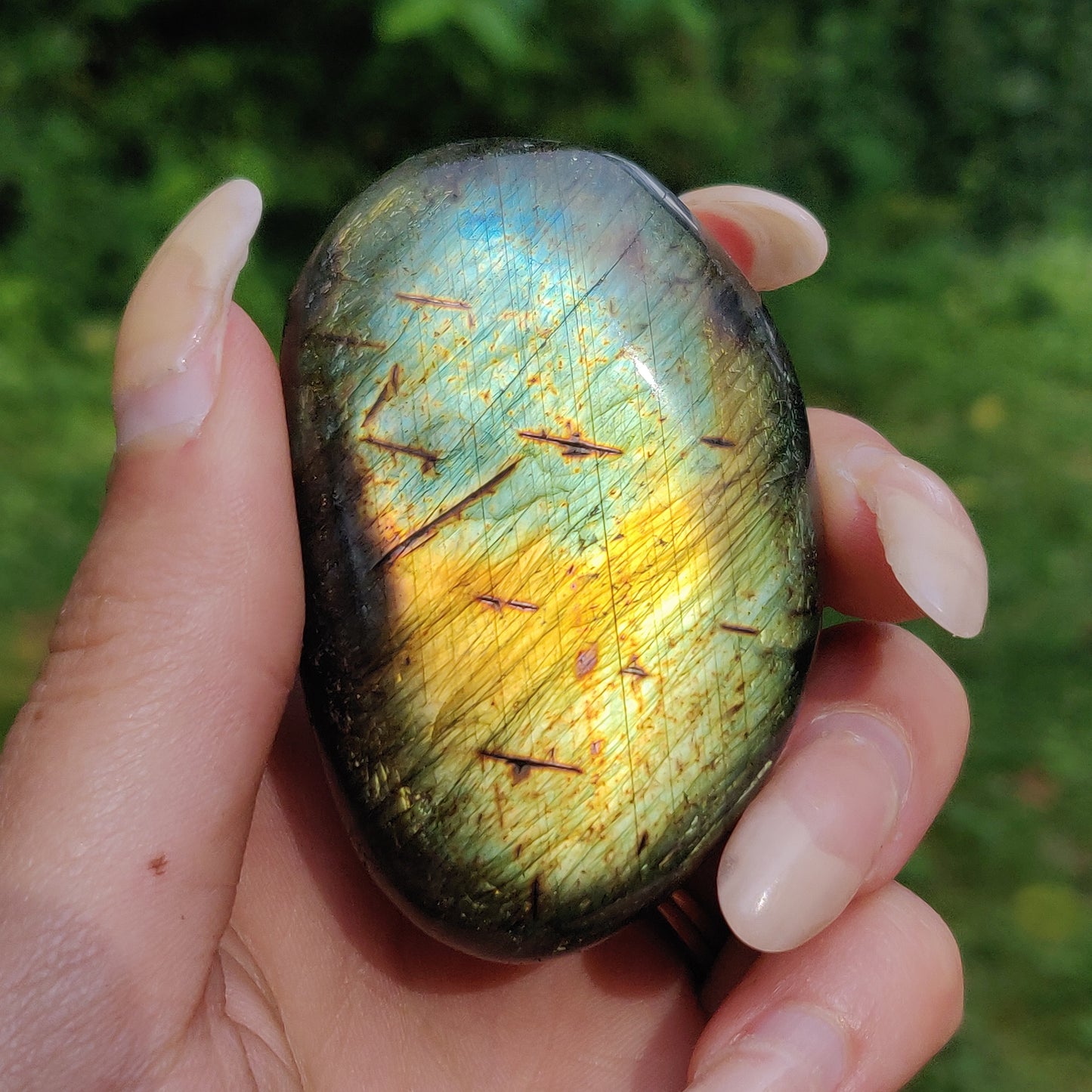 Labradorite Palm Stone (#200)