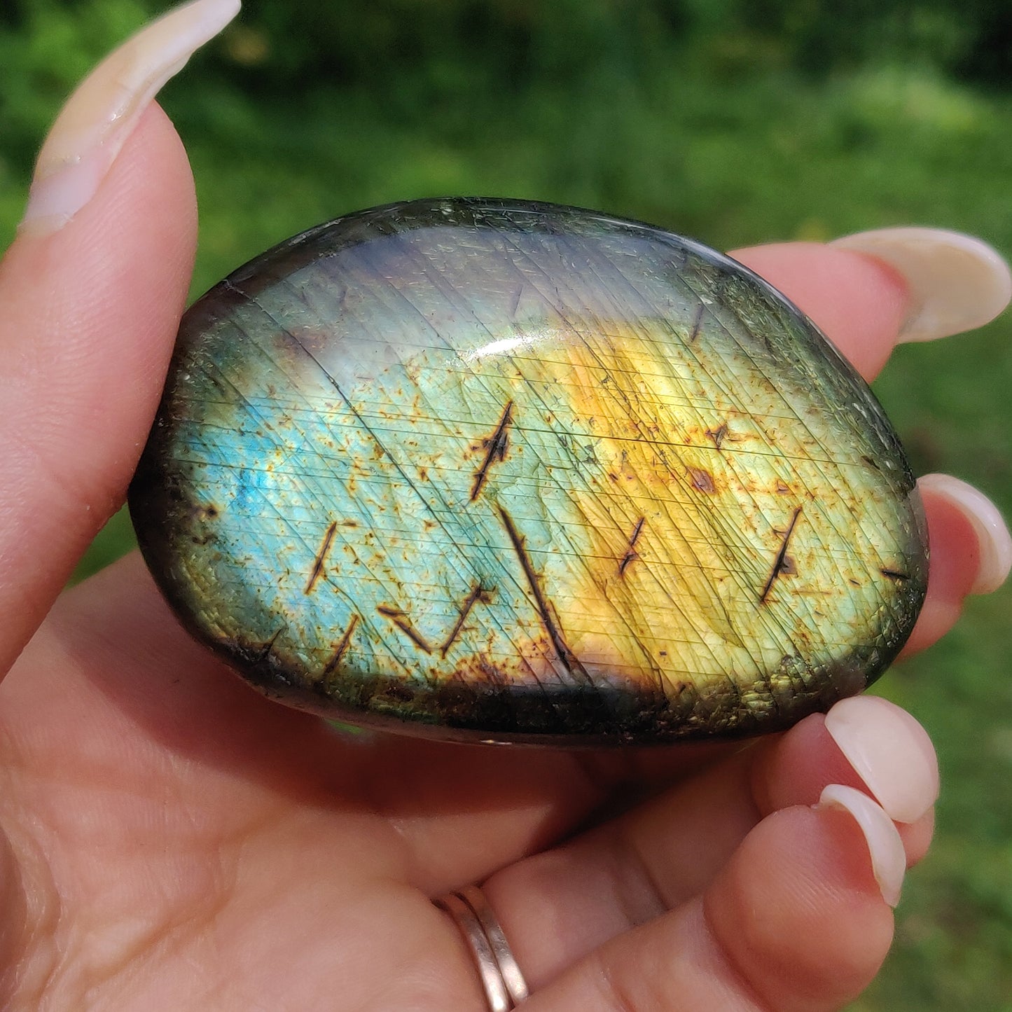 Labradorite Palm Stone (#200)