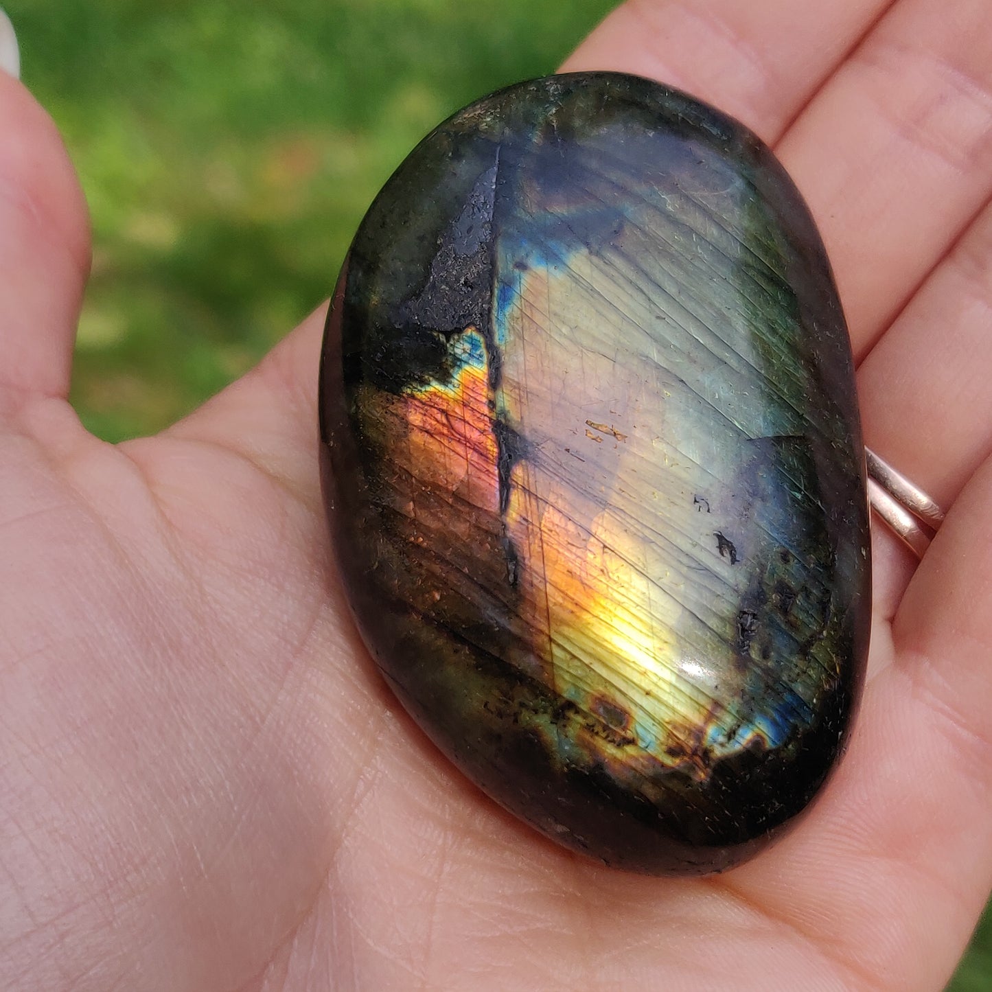 Labradorite Palm Stone (#200)
