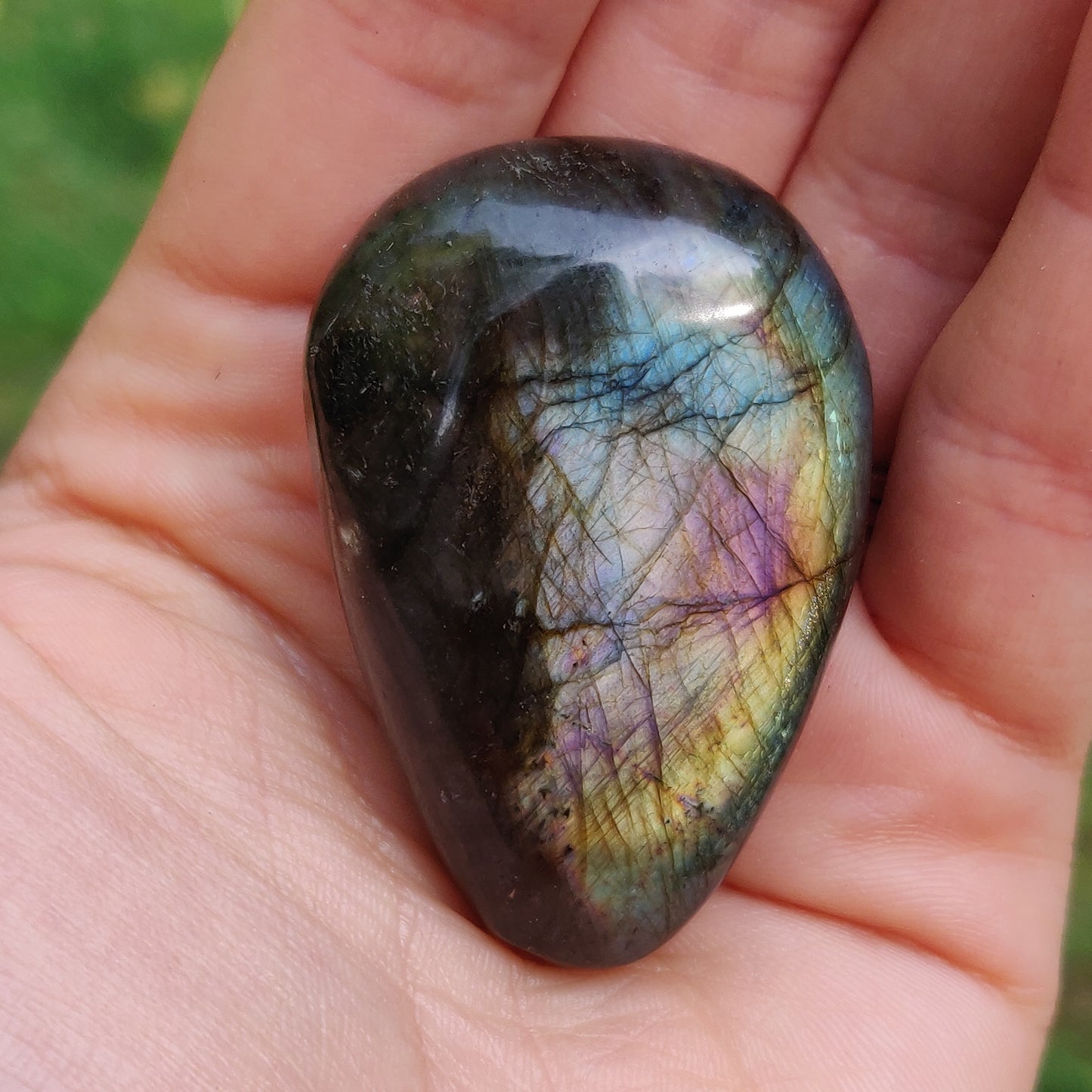 Labradorite Palm Stone (#204)