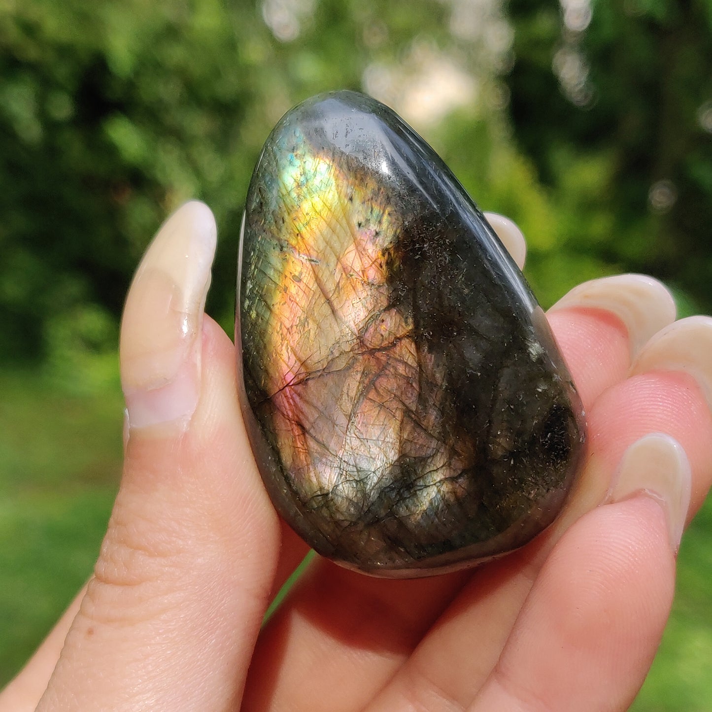 Labradorite Palm Stone (#204)