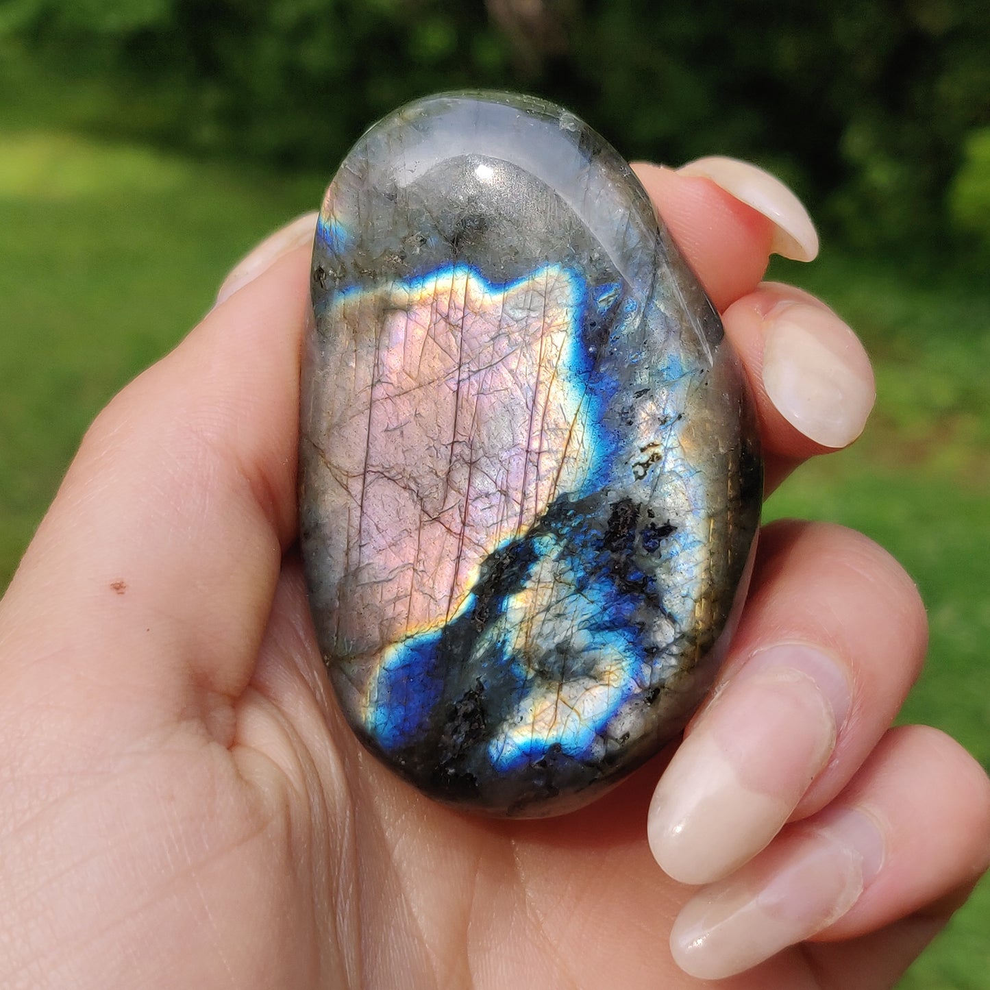 Labradorite Palm Stone (#205)